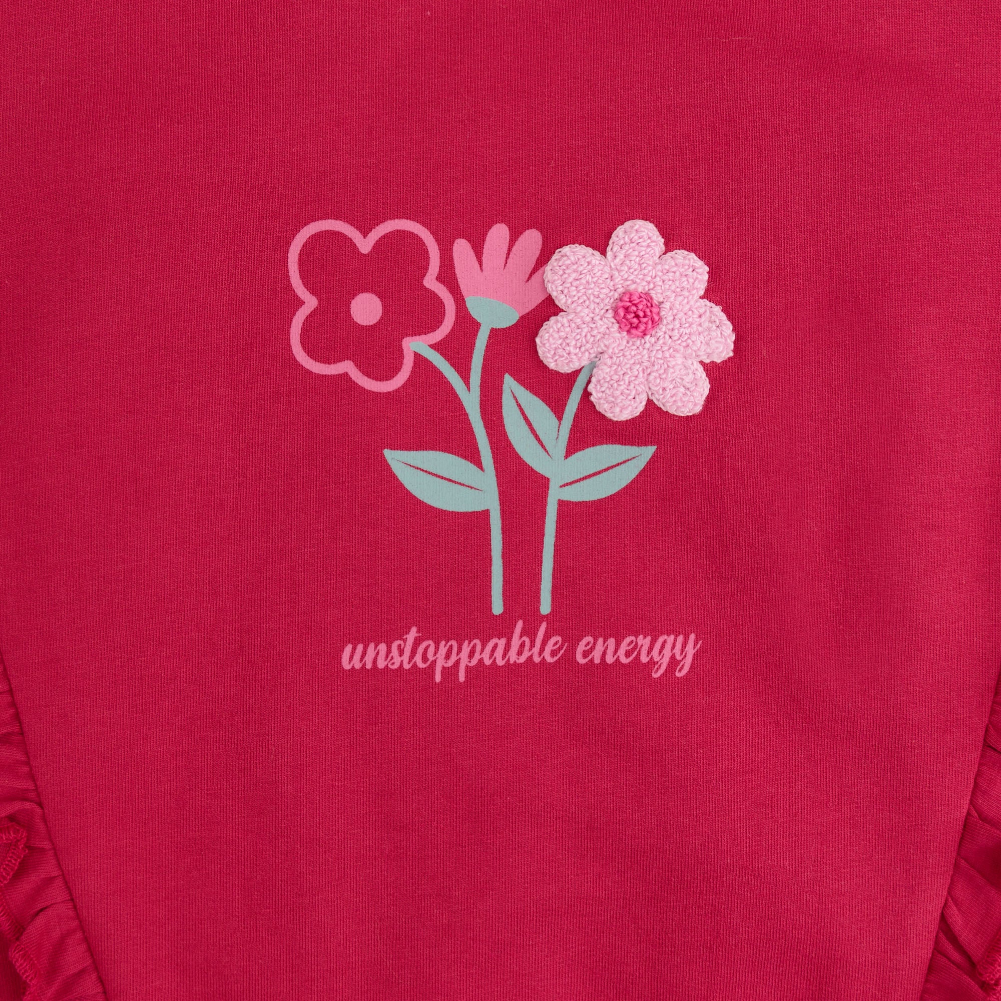 Bloom-Wave Frilly Sweatshirt