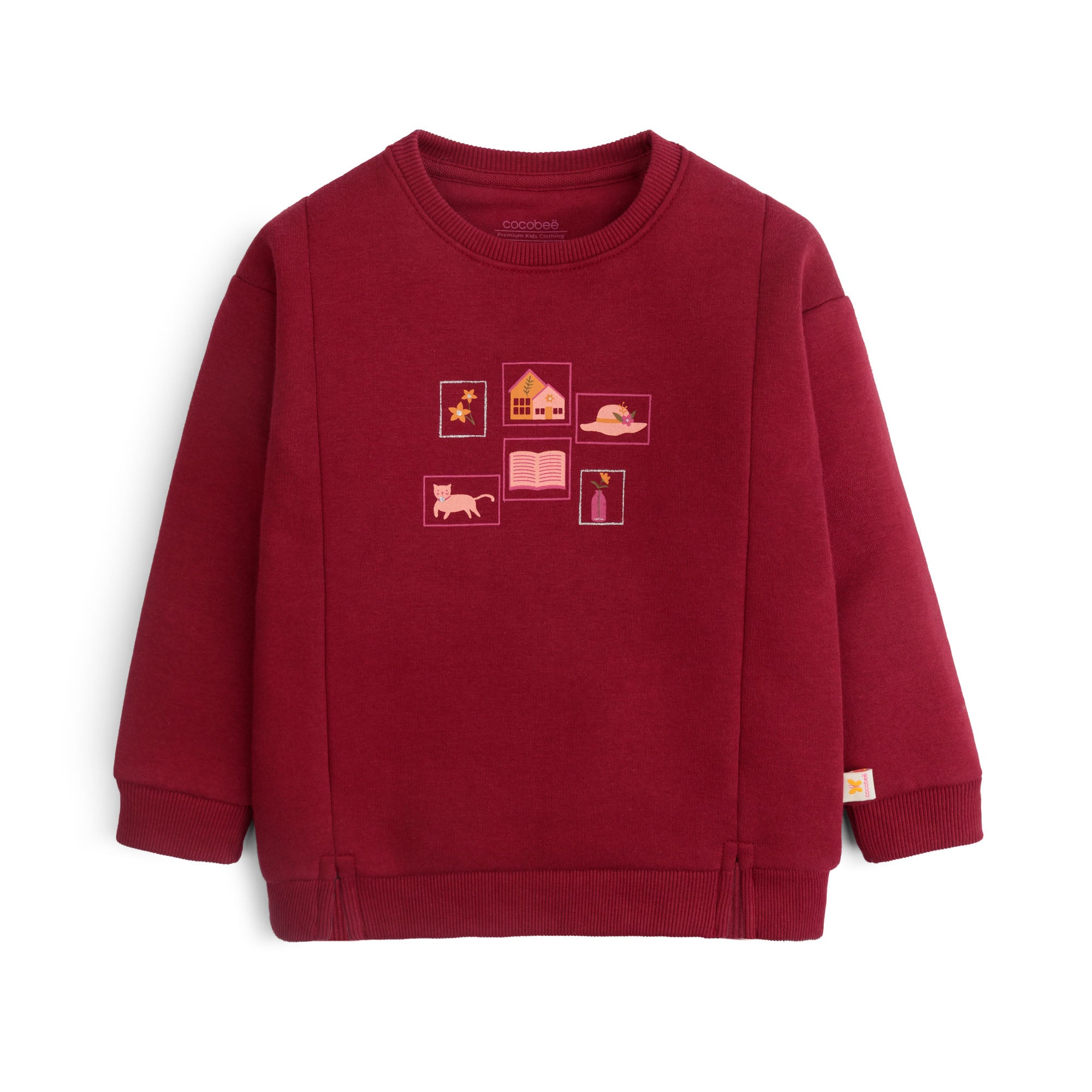 Maroon Tale Printed Sweatshirt