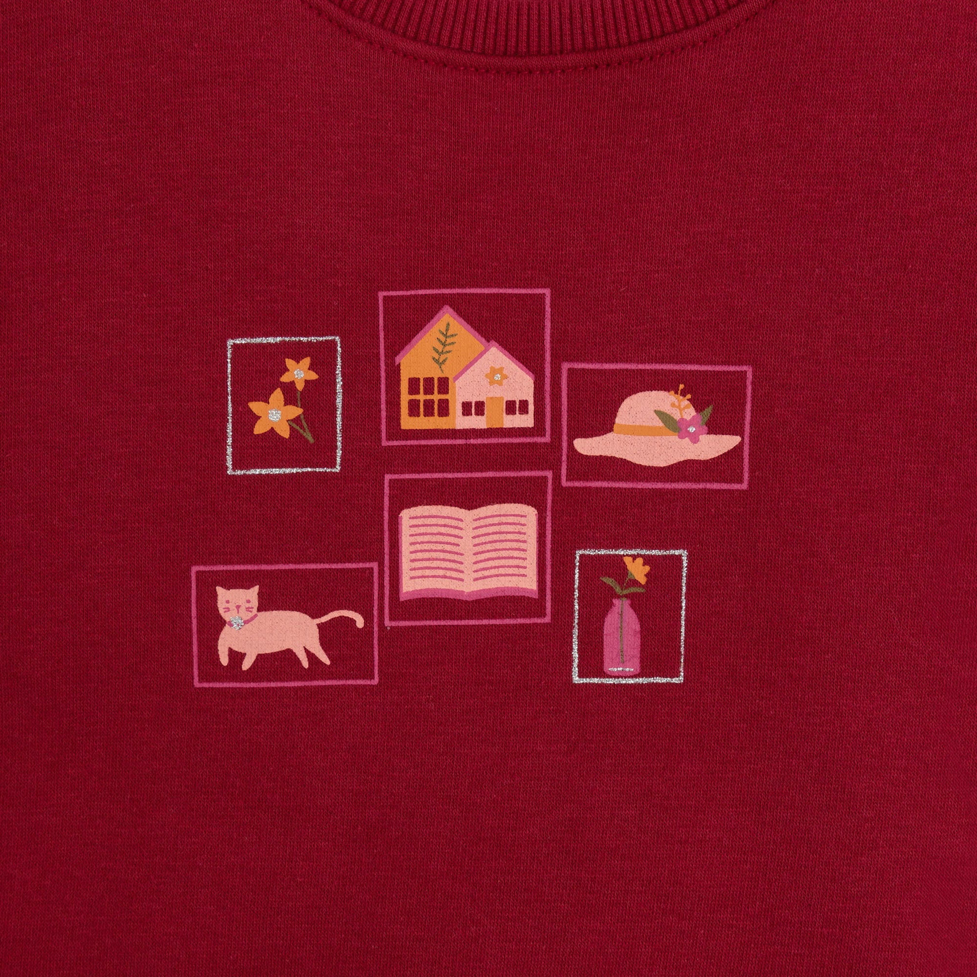 Maroon Tale Printed Sweatshirt