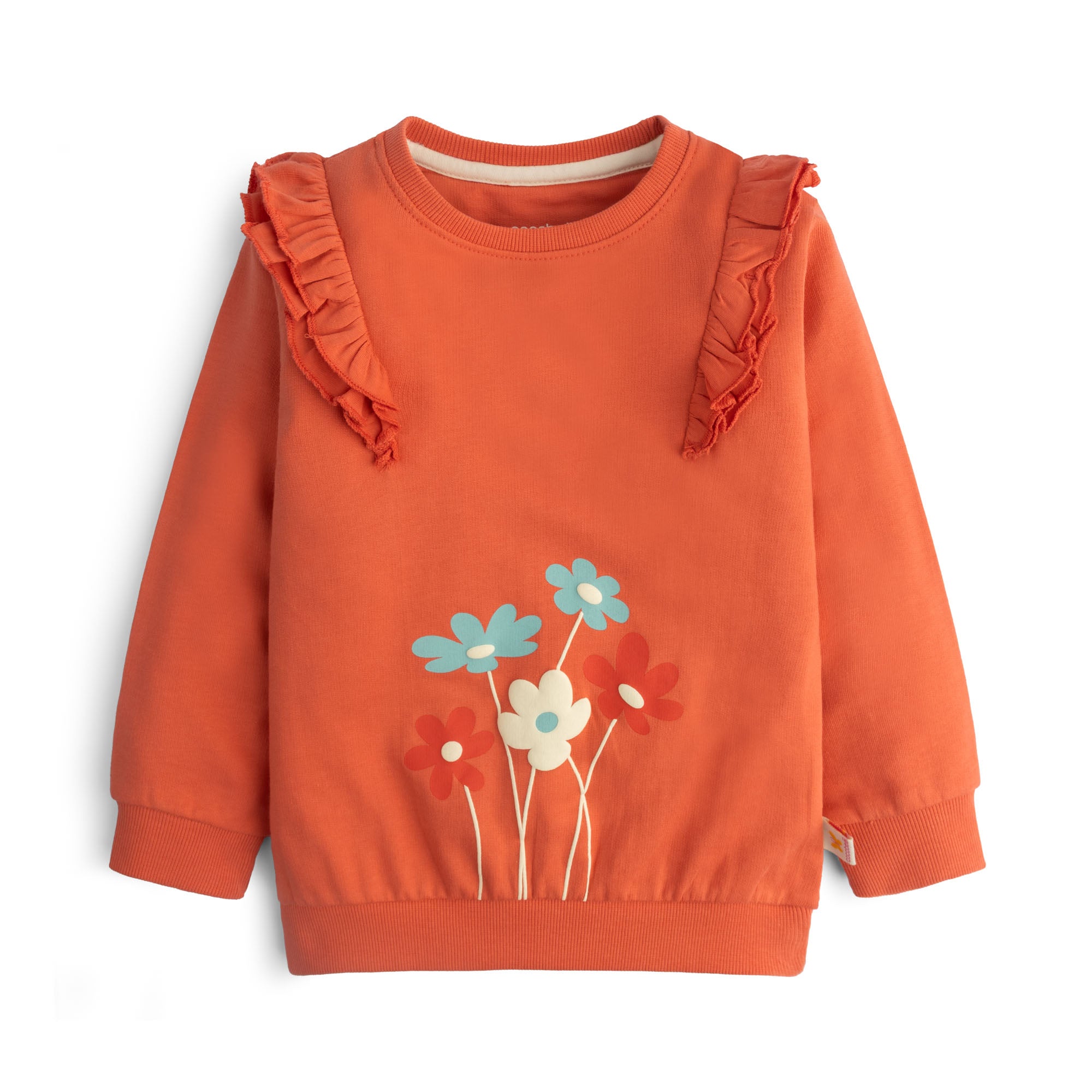 Autumn Bloom Ruffle Sweatshirt