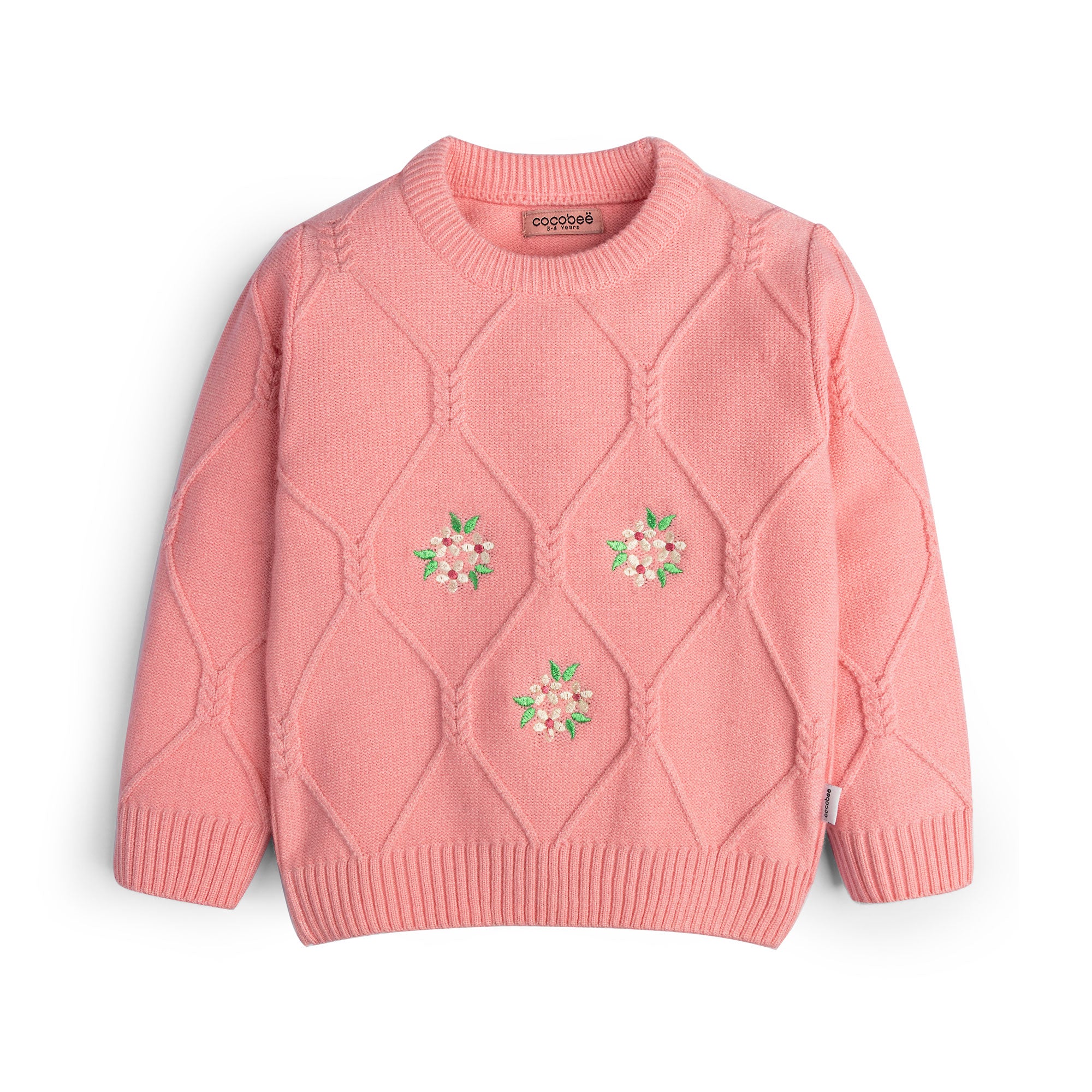 Pink Embroidered Sweater