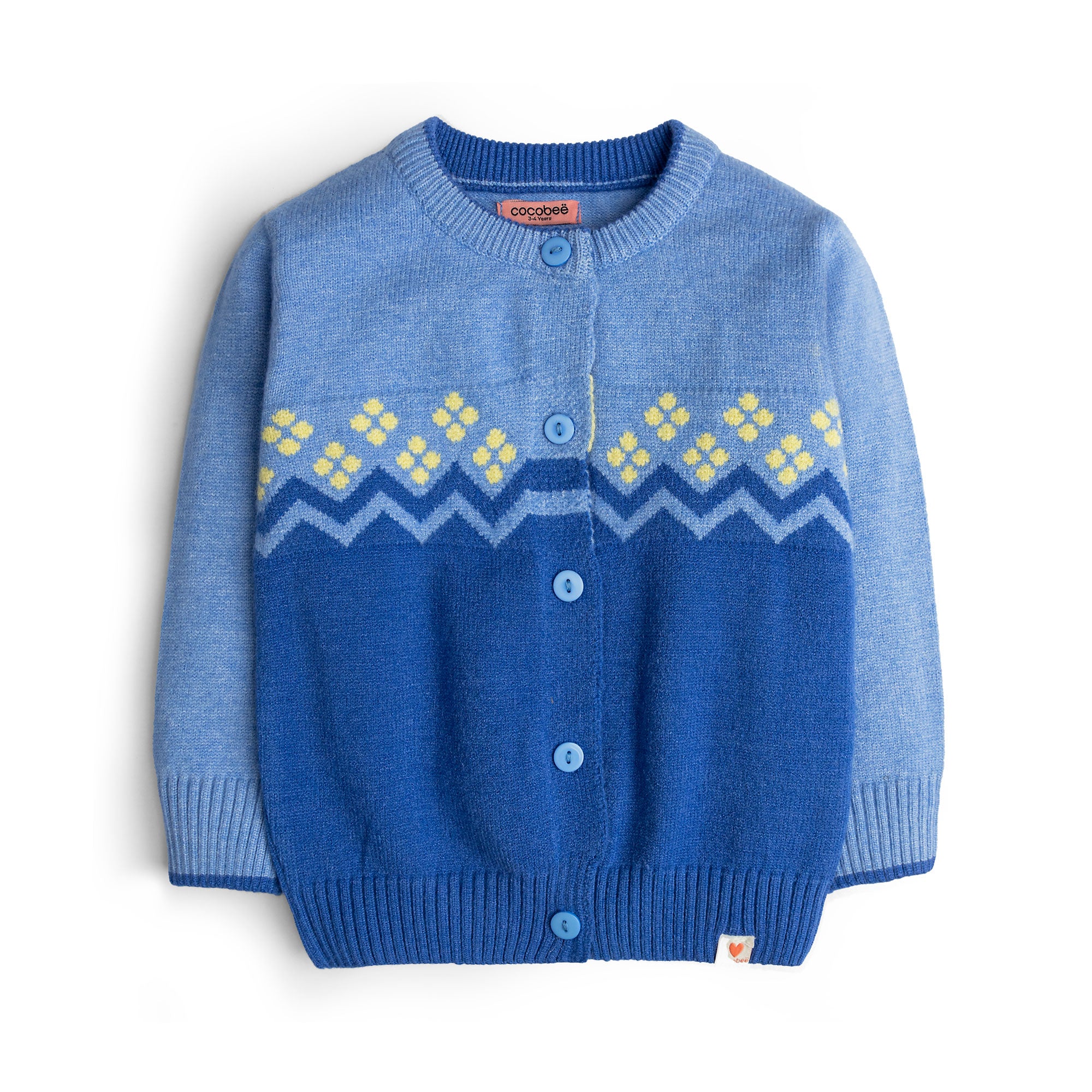 Knitted Blue Cardigan cocobee