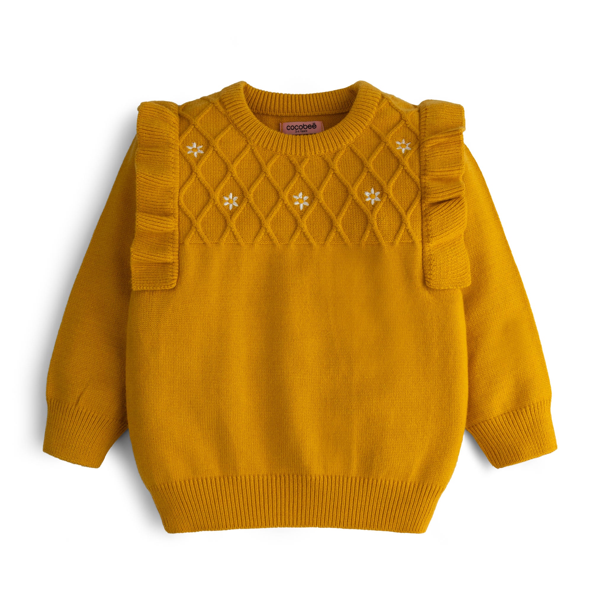 Embroidered Yellow Sweater