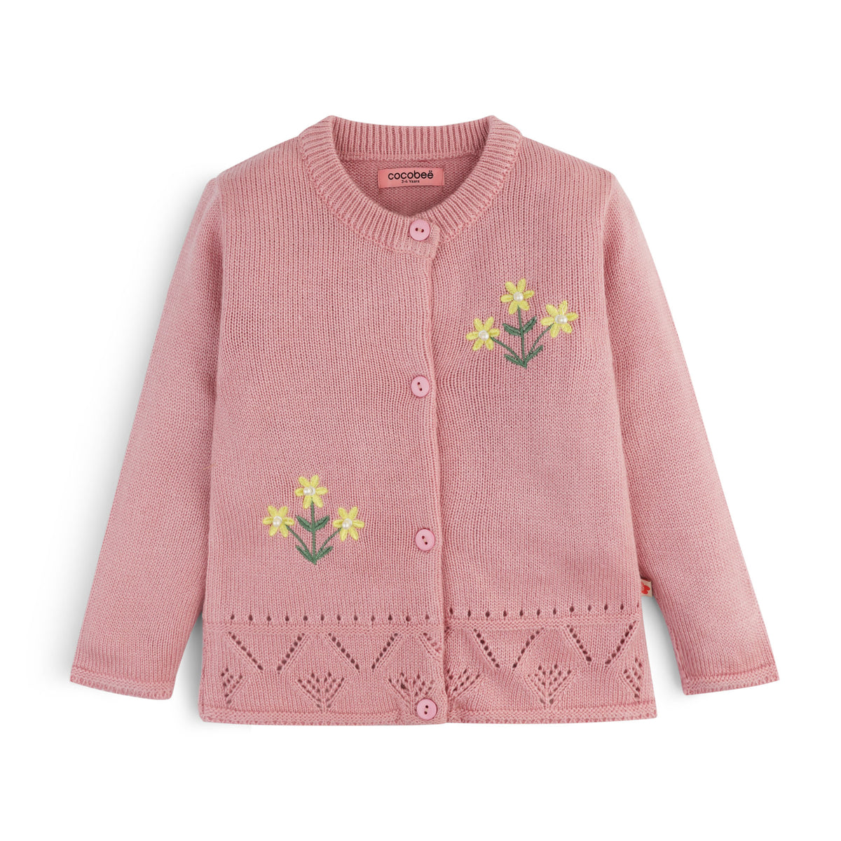 Pastel Pink Patterned Cardigan – cocobee