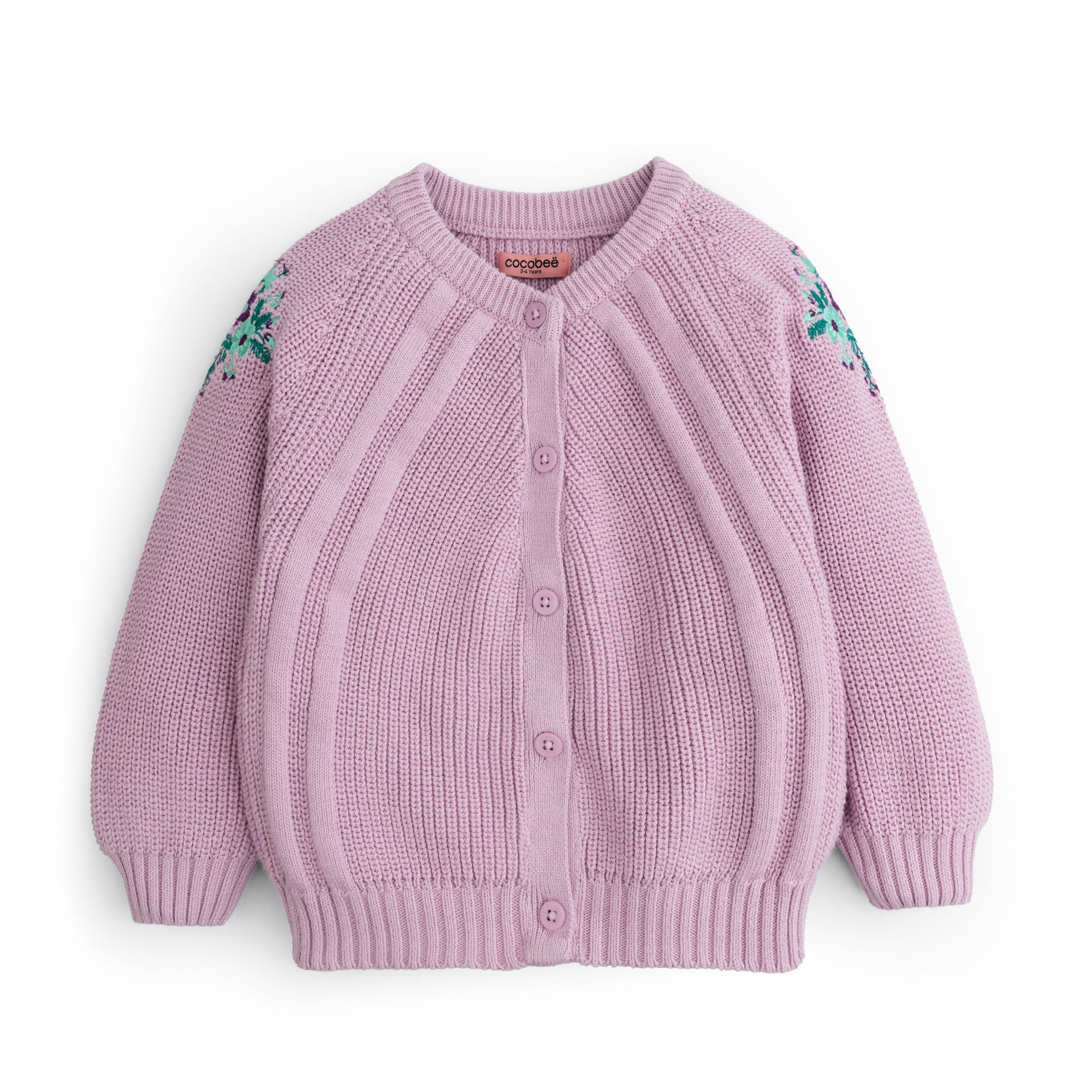 Lilac Texture Knit Cardigan