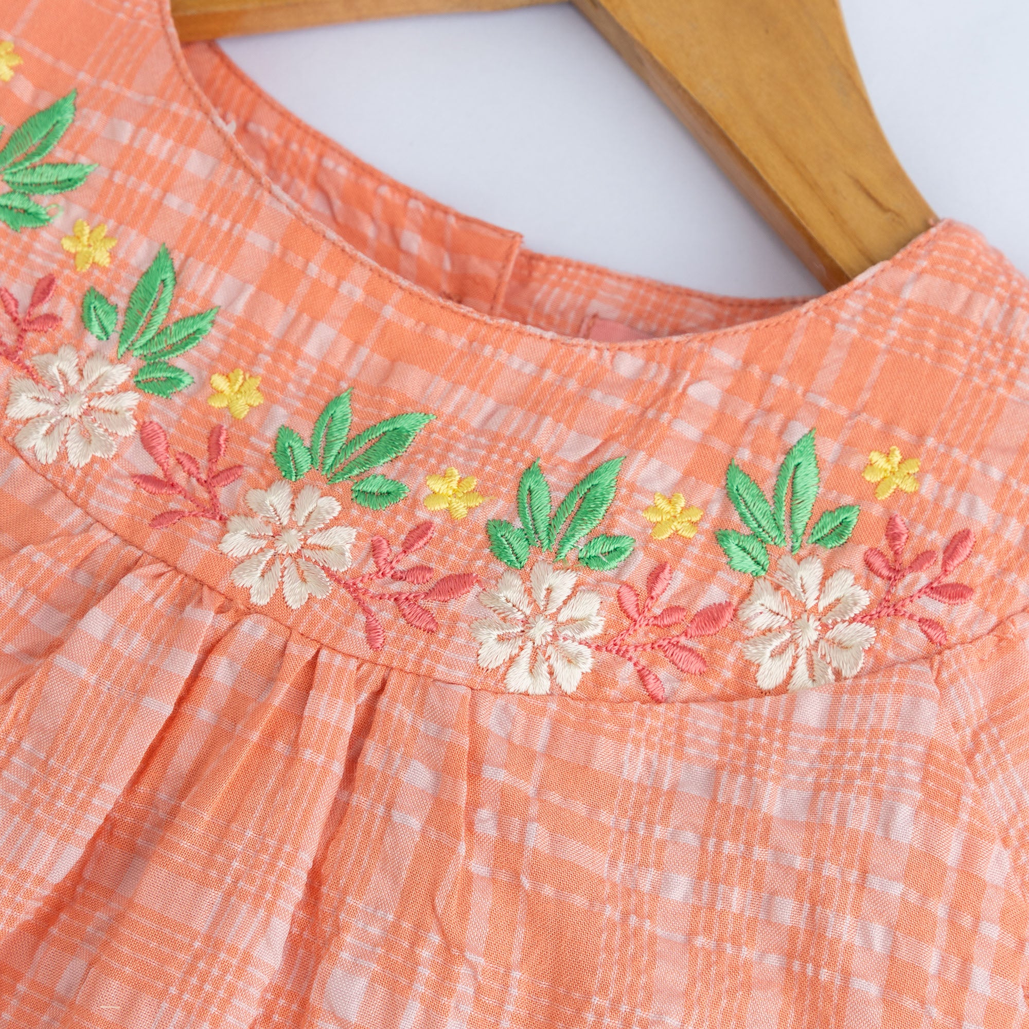 Peachy Pink Embroidered Set