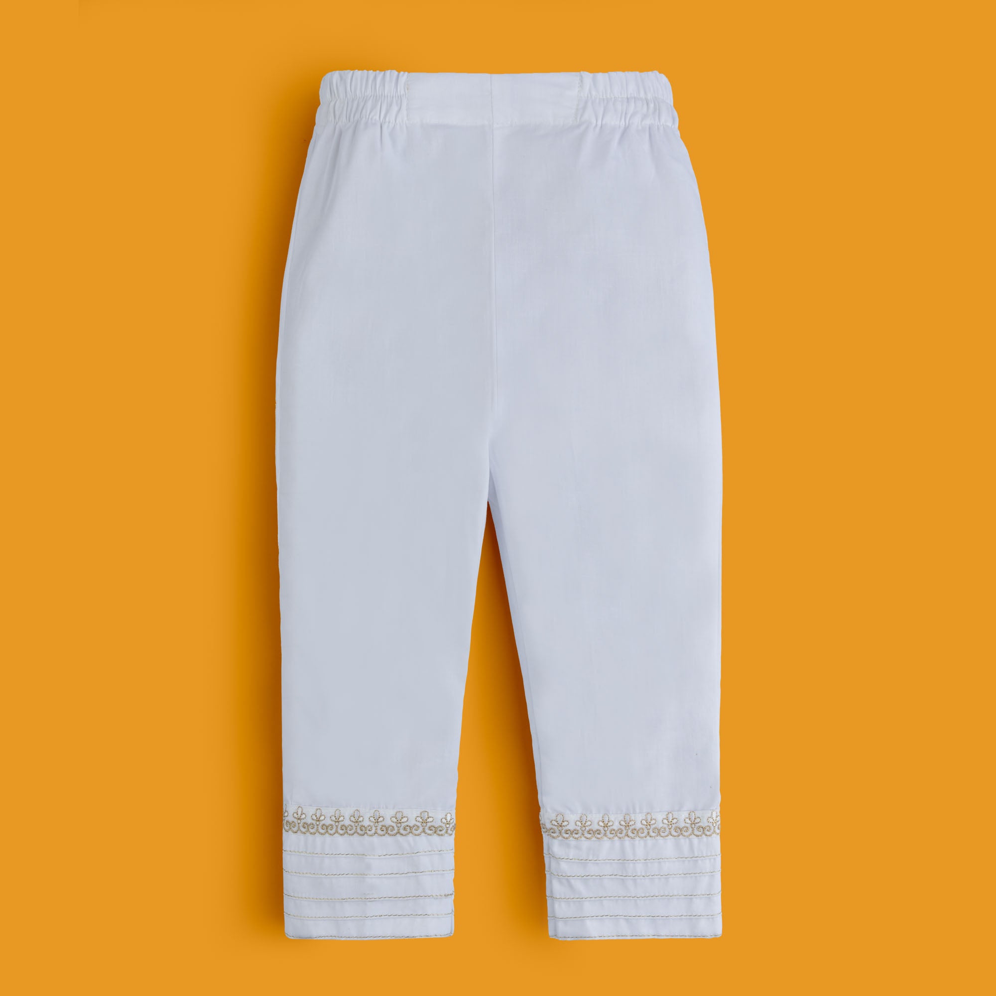 Pleated White Trouser