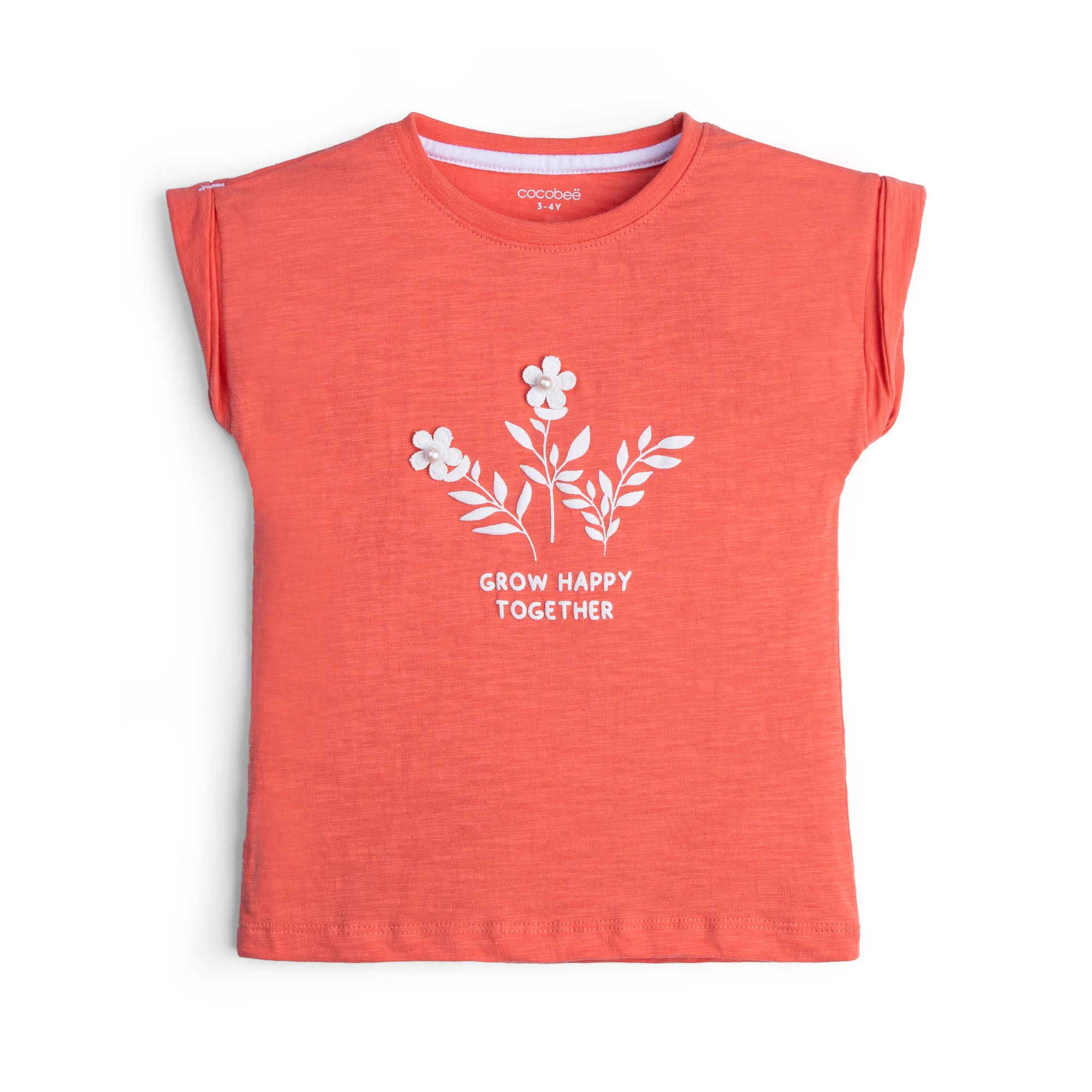 Peachy Florid Graphic T-shirt
