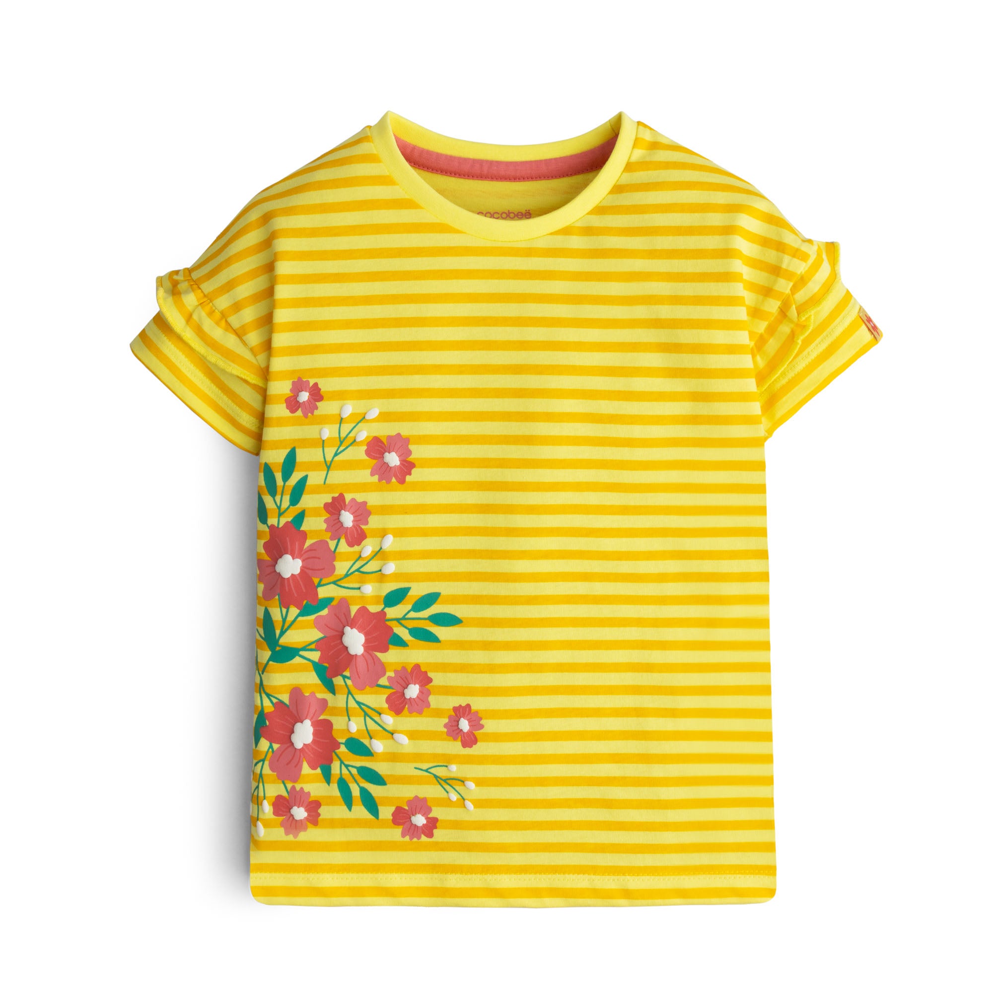 Yellow Striper Printed T-Shirt