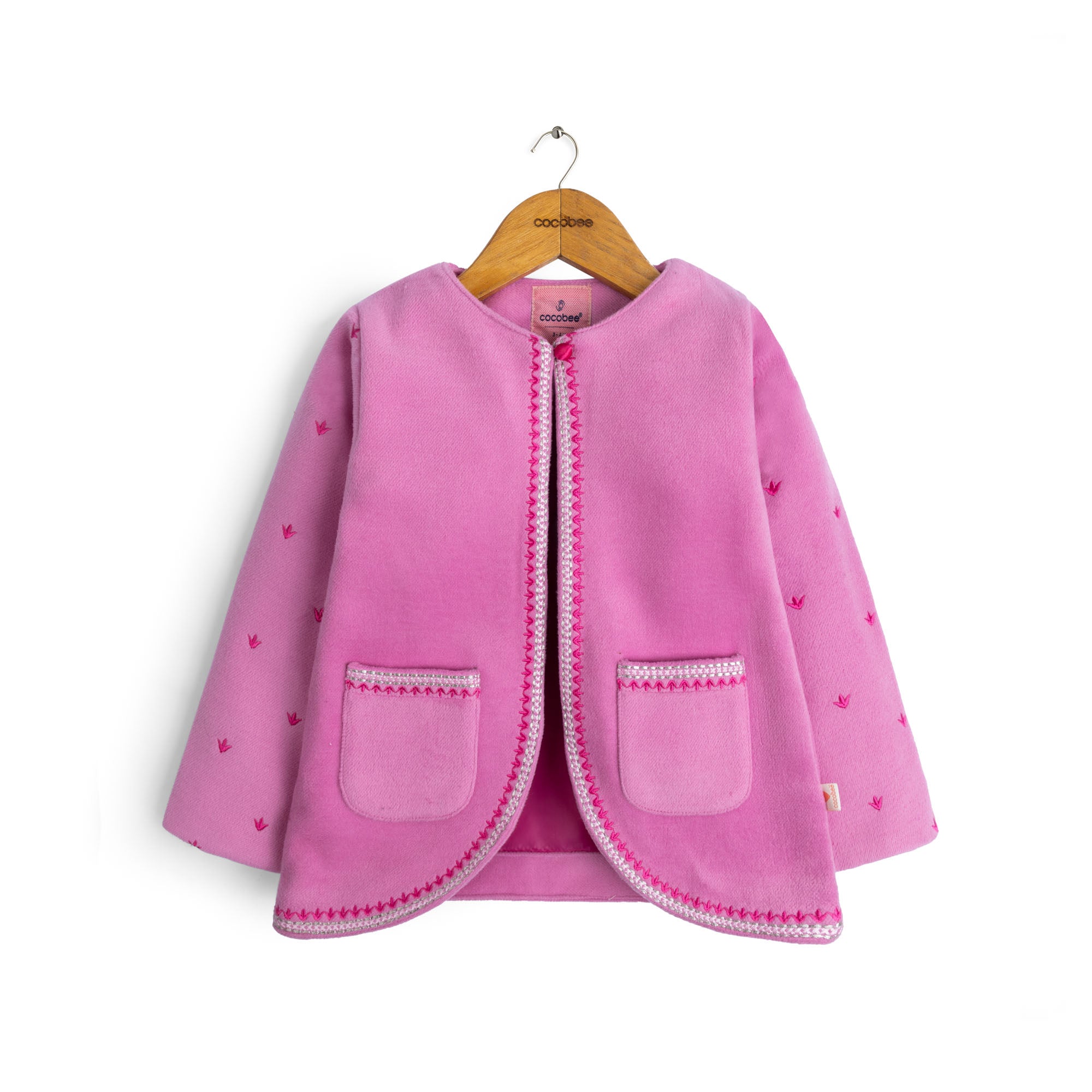 Lilac Pink Embroidered Coat