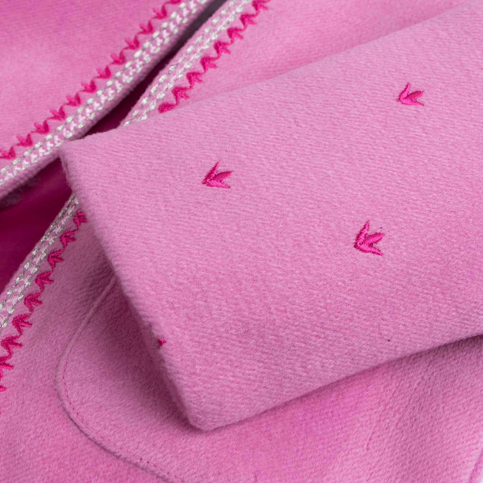 Lilac Pink Embroidered Coat