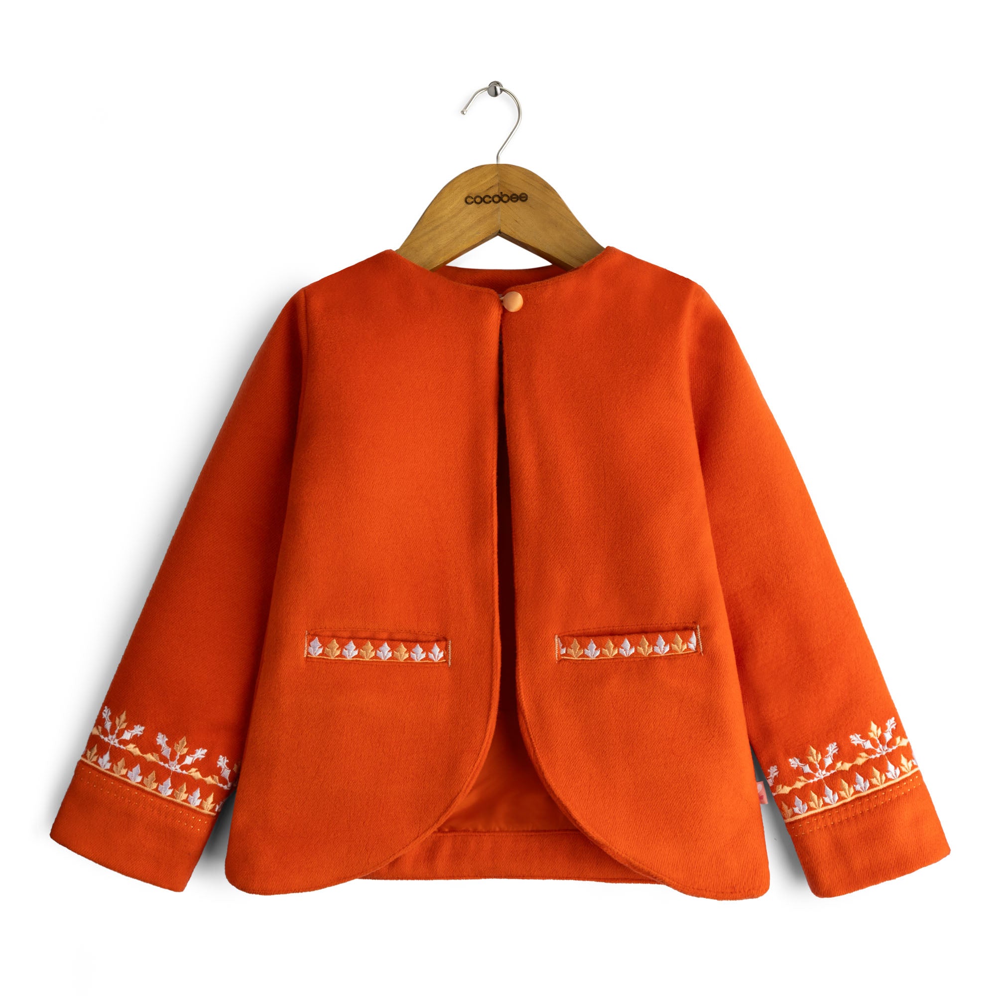 Tangerine Tango Embroidered Coat