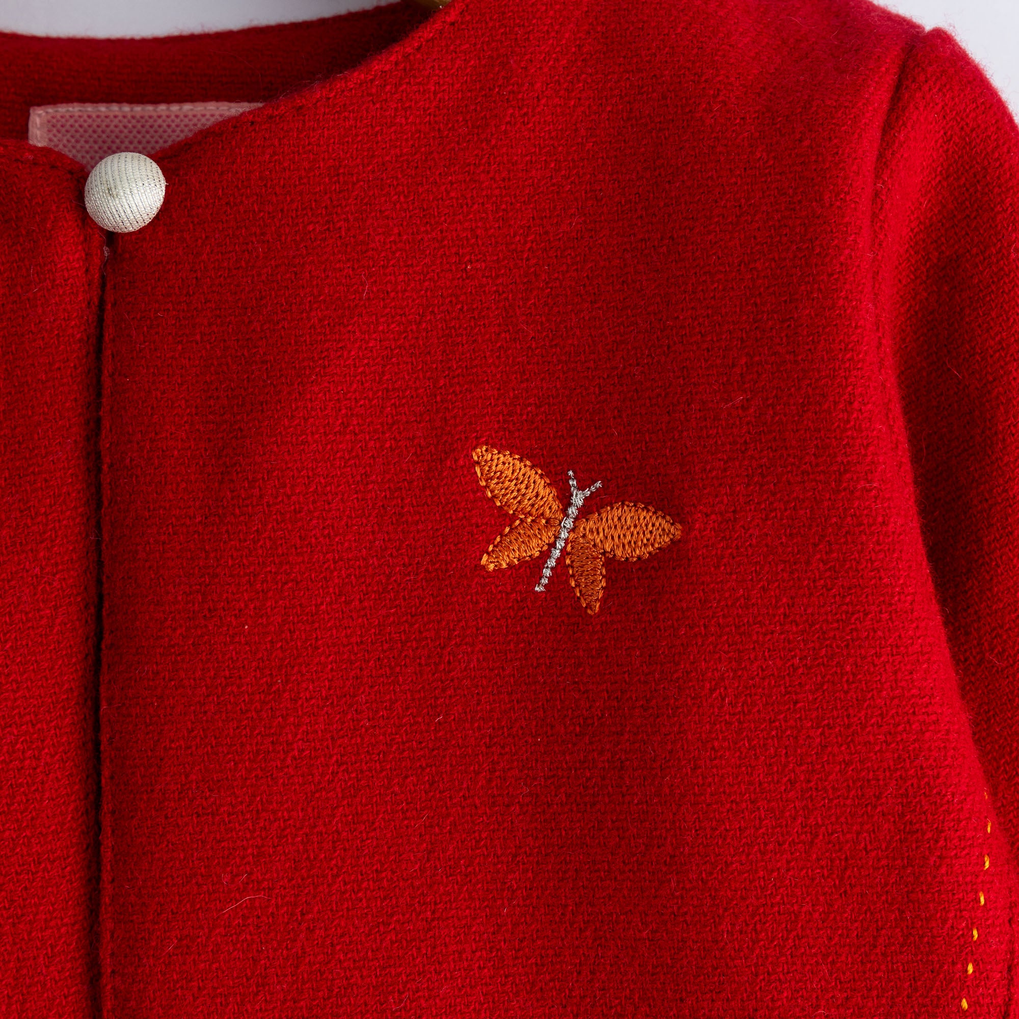 Garnet Red Embroidered Coat