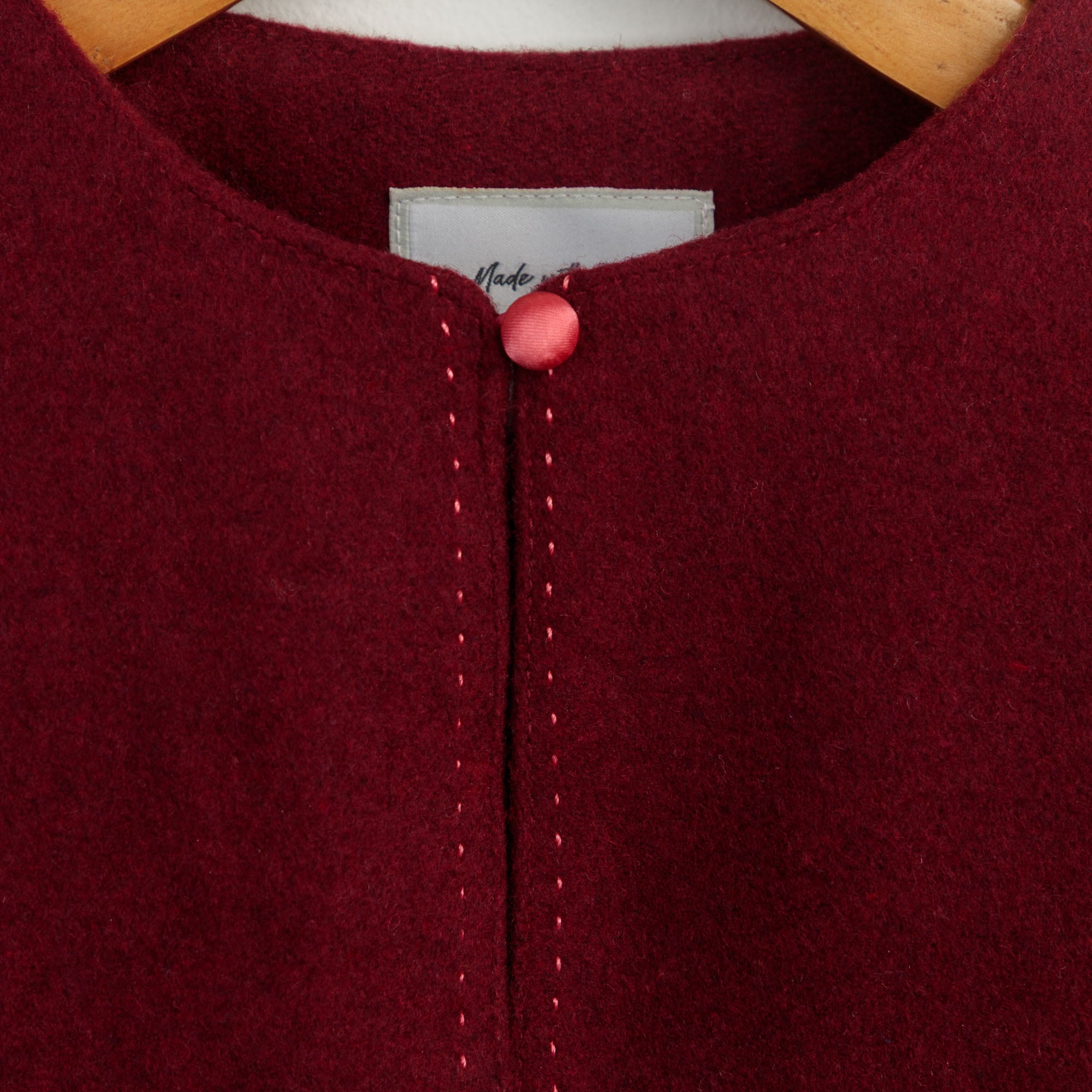 Berry Bloom Embroidered Coat