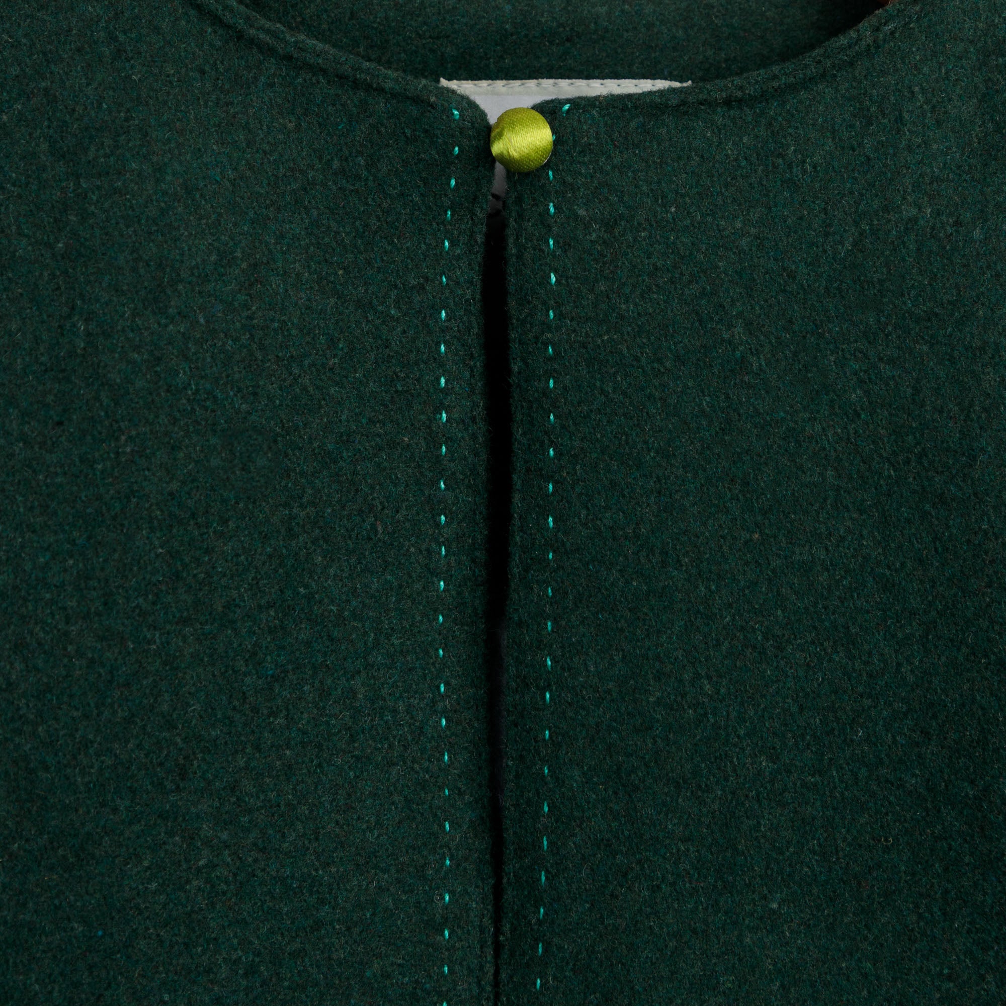 Green Thread Embroidered Coat