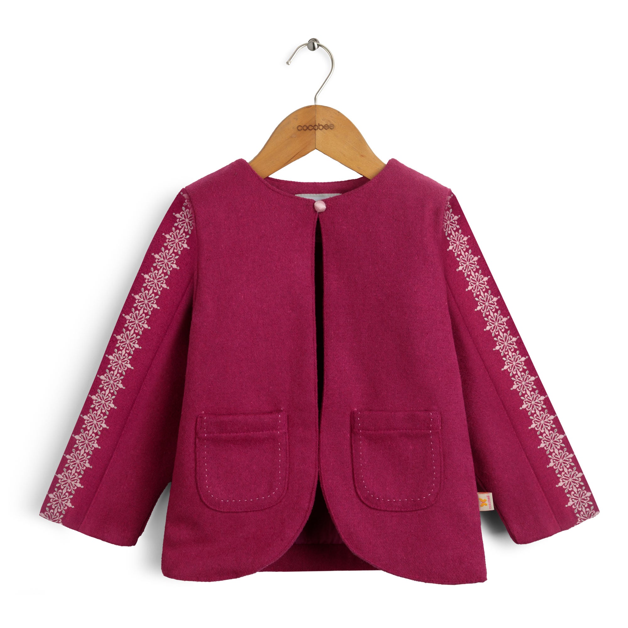 Magenta Grace Embroidered Coat