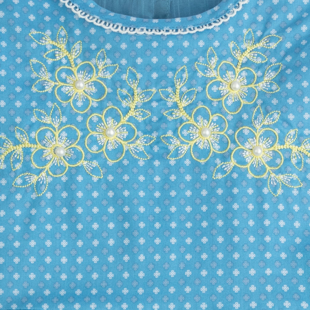 Sky Dot Blossom Frock