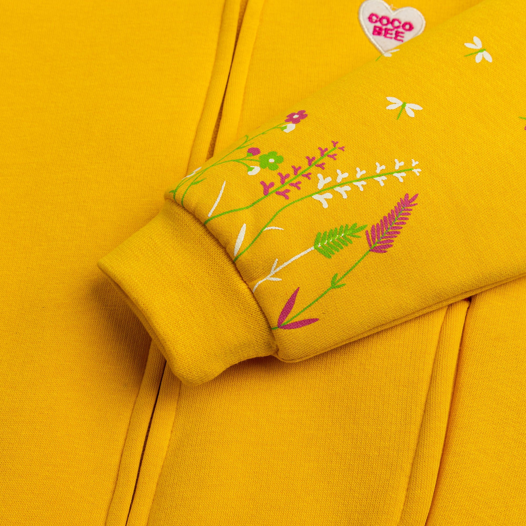 Lively yellow Printed Hoodie – cocobee