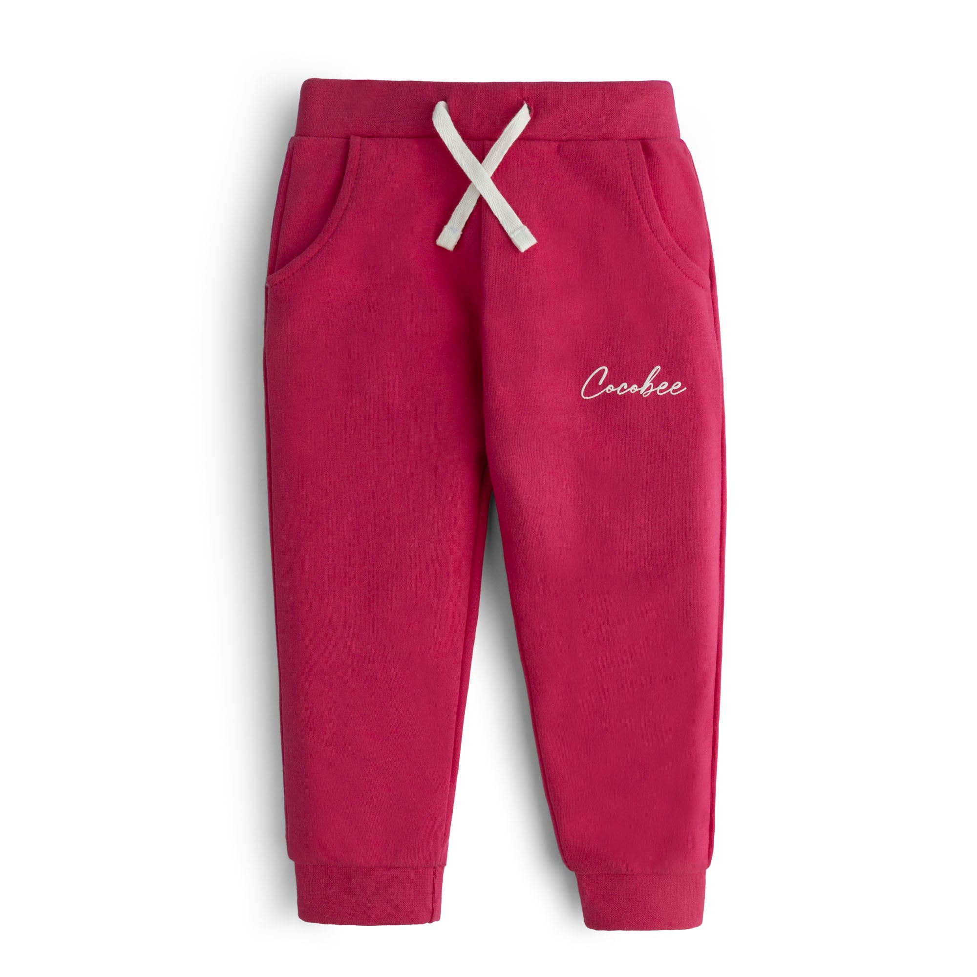 Solid Pink Printed Trouser