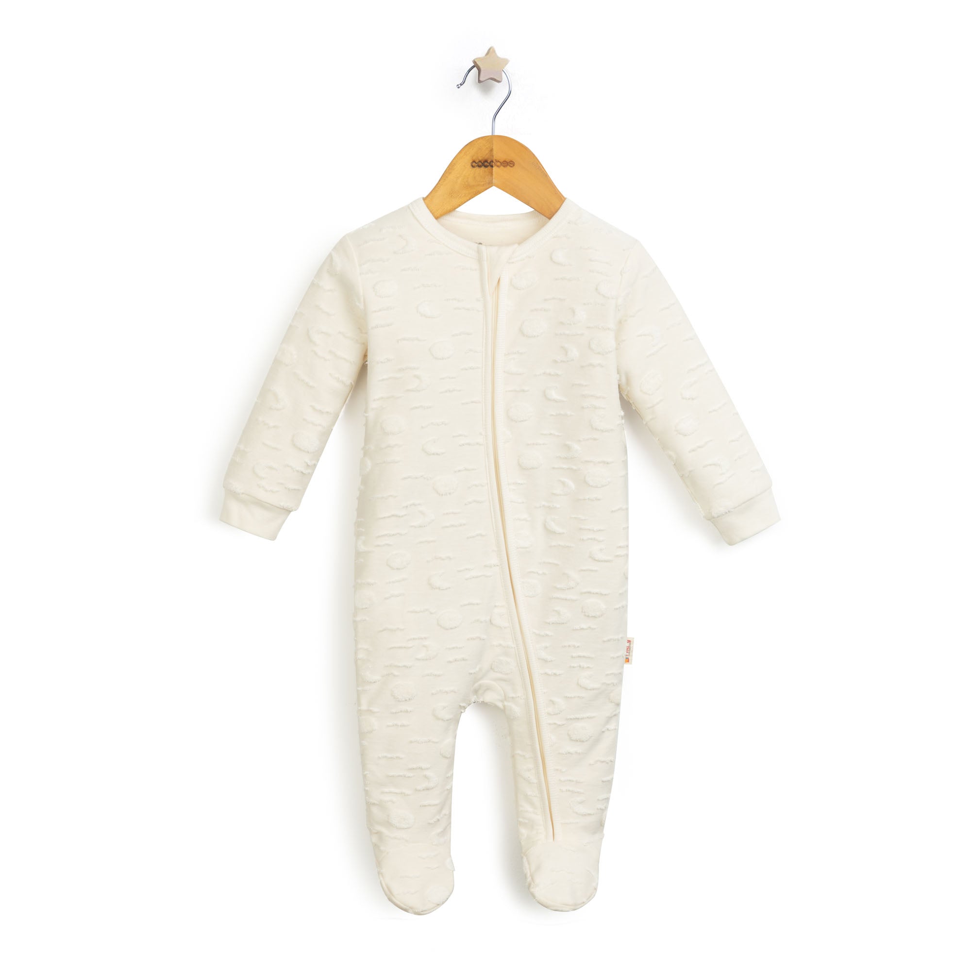 Ivory Luxe Footie Romper