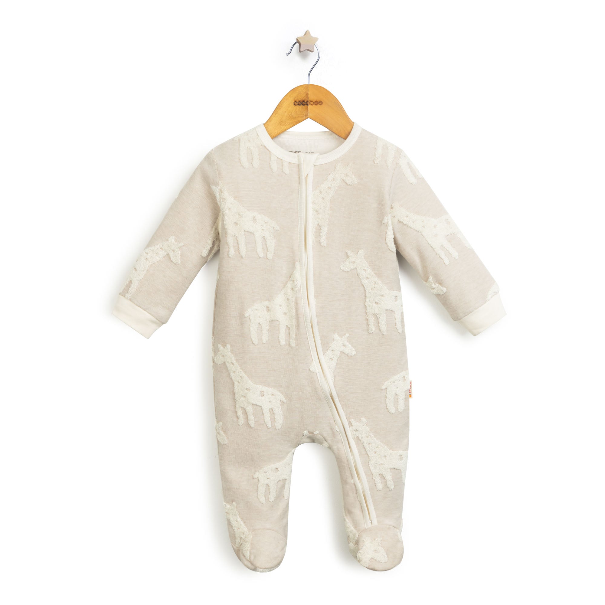Gentle Beige Footie Romper