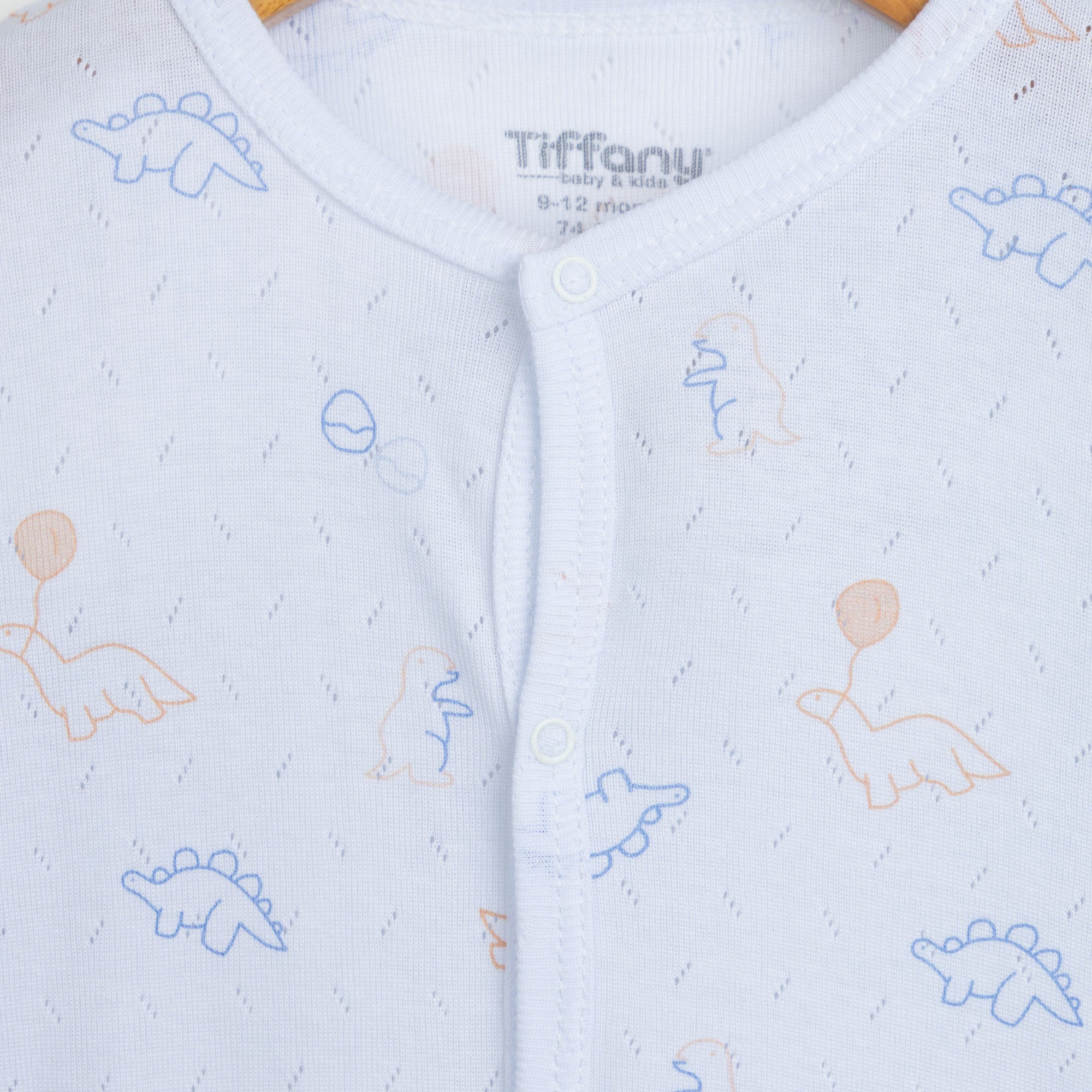 Baby Long Sleeve Dinosaur Printed Romper