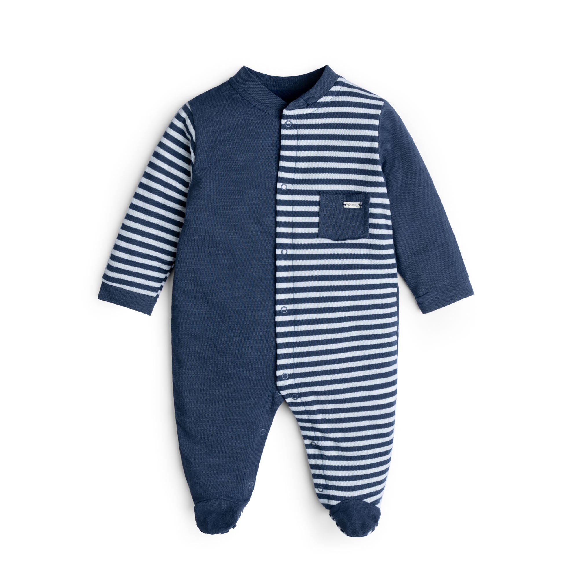 Infant Full Footie Romper-Blue