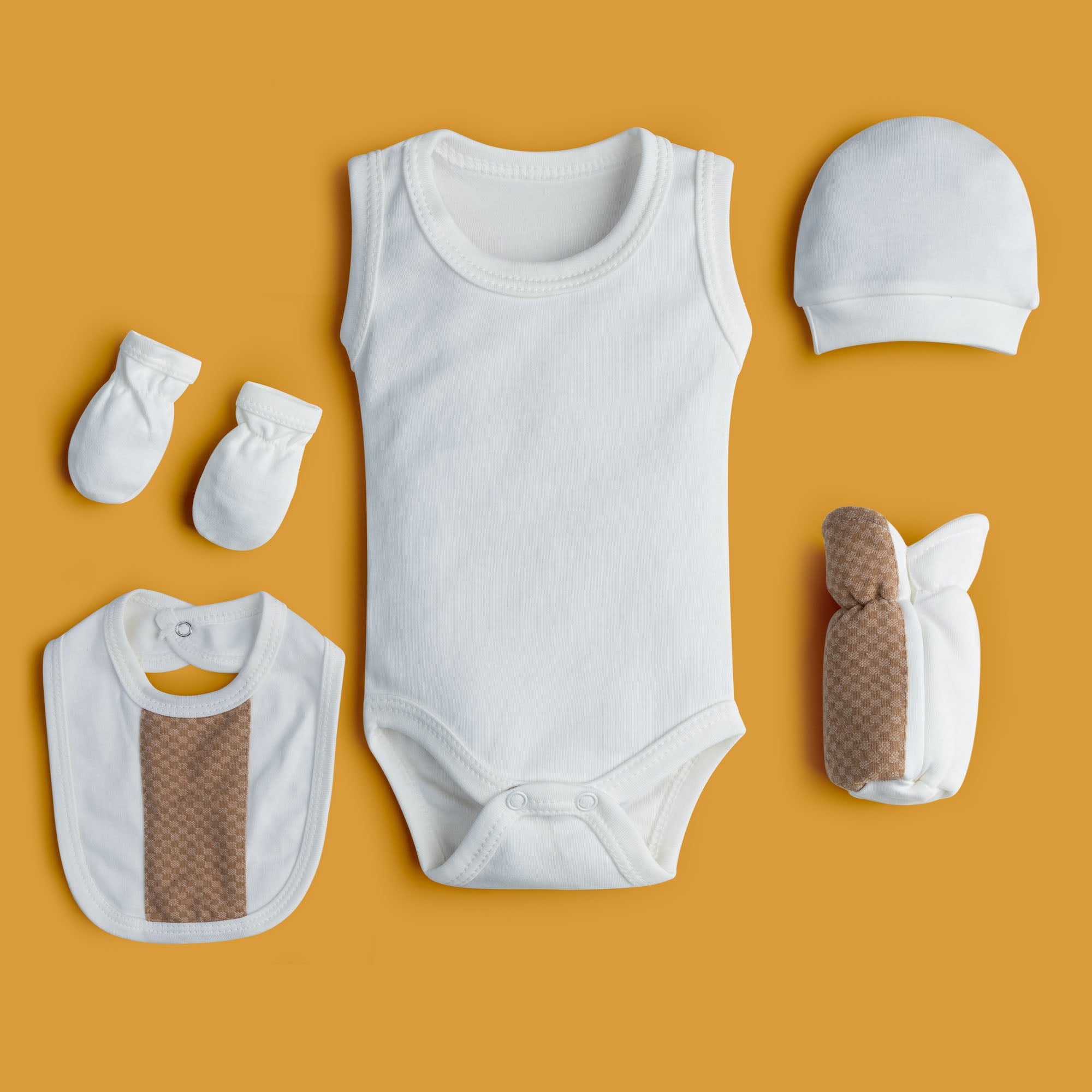 Baby Textured 7 Pack Set Brown Cocobee baby-textured-7-pack-set-brown-cocobee