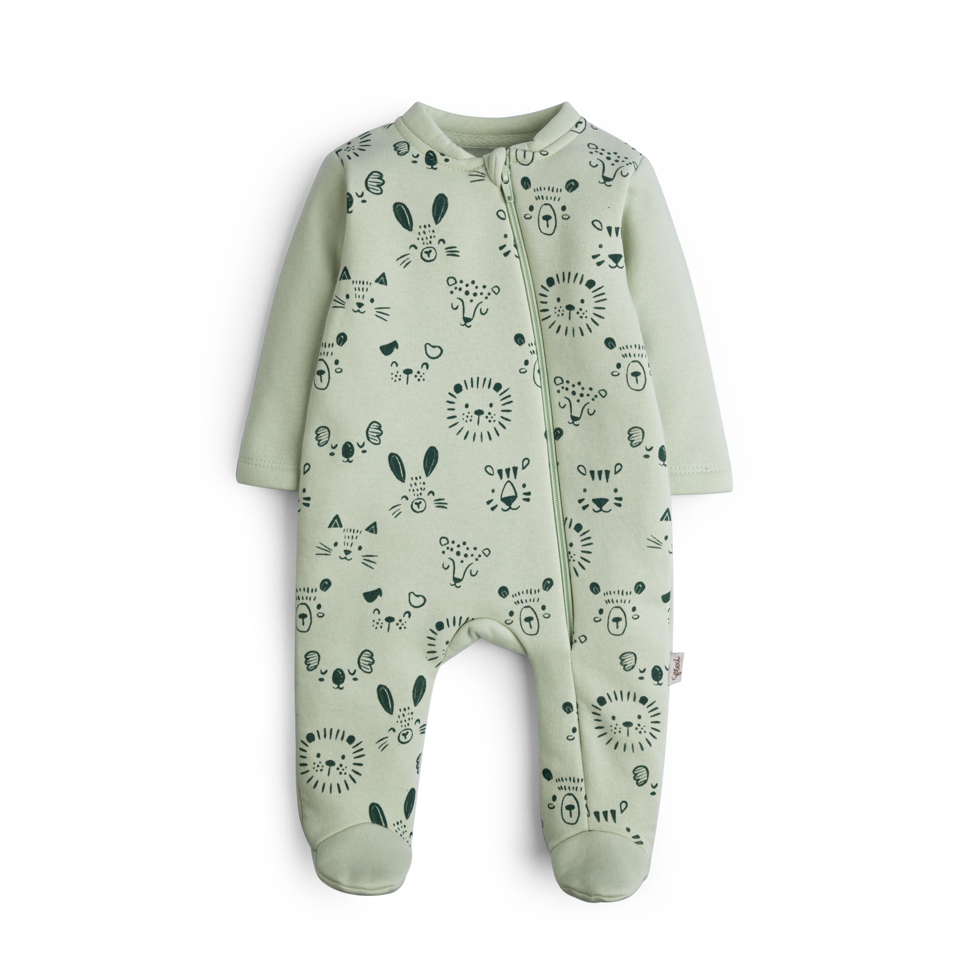 Pistachio Green Footie Romper