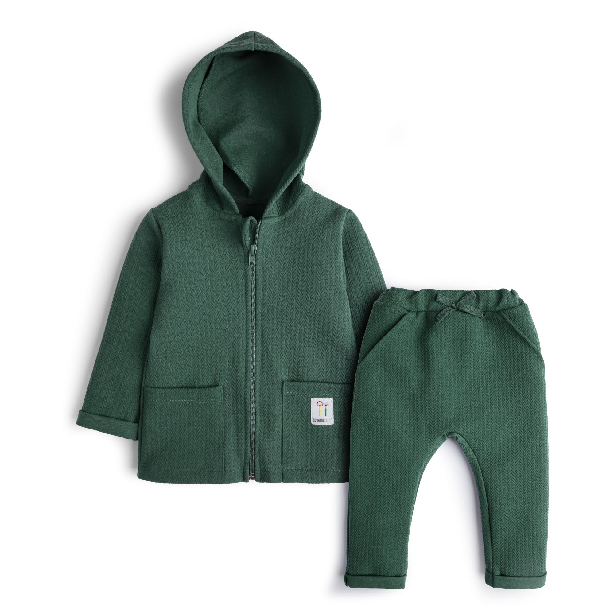 Zipper Green Hooded 2-Pack