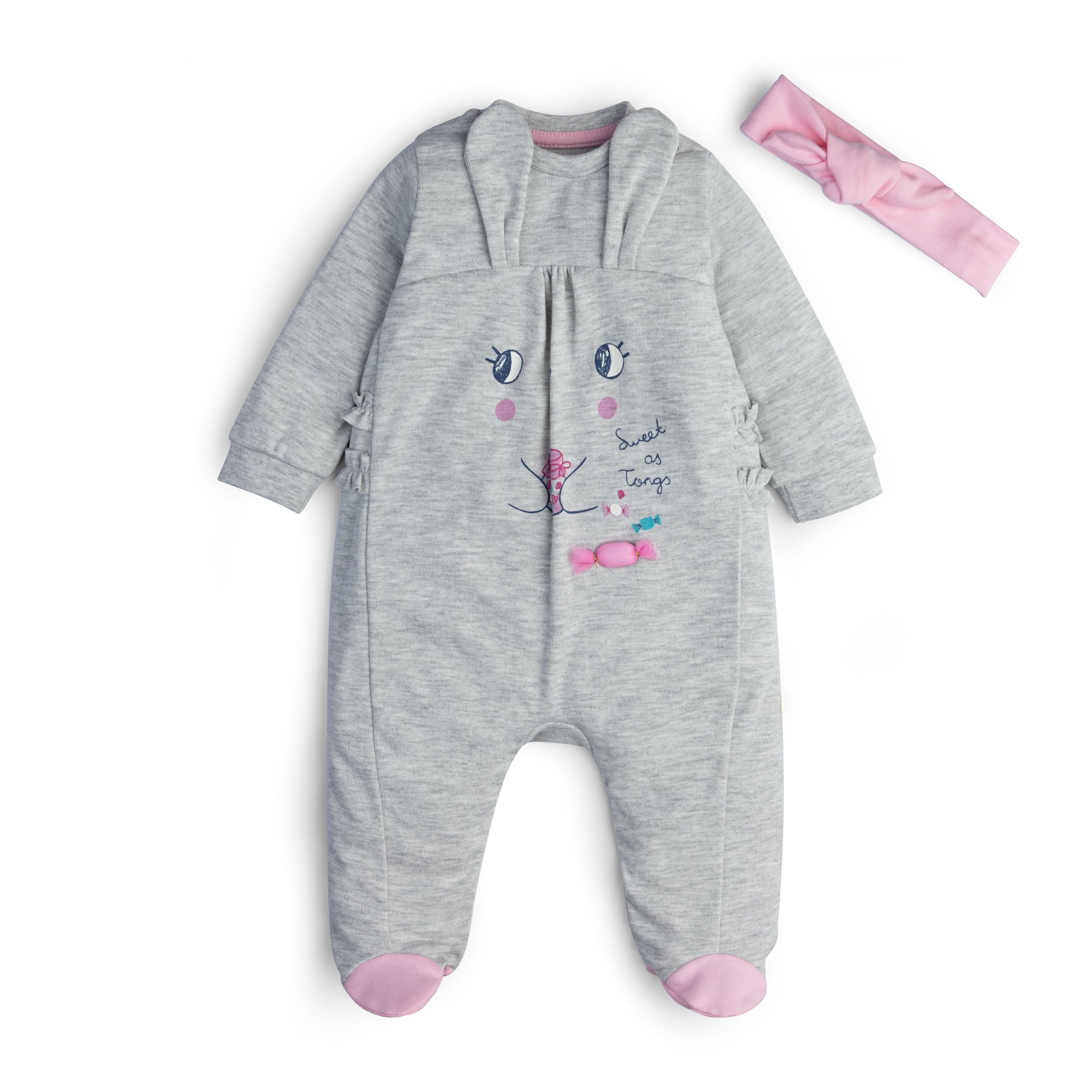 Grey Footie Romper Set