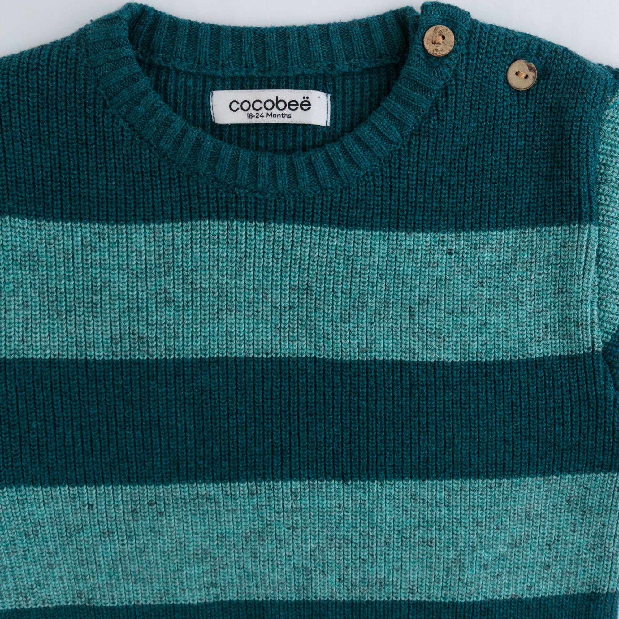 Teal Green Striped Knit Two-Pack