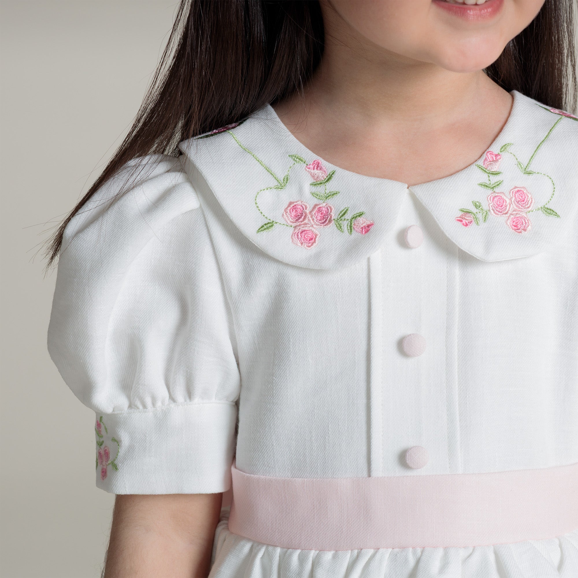Blossom Collar White Frock – cocobee
