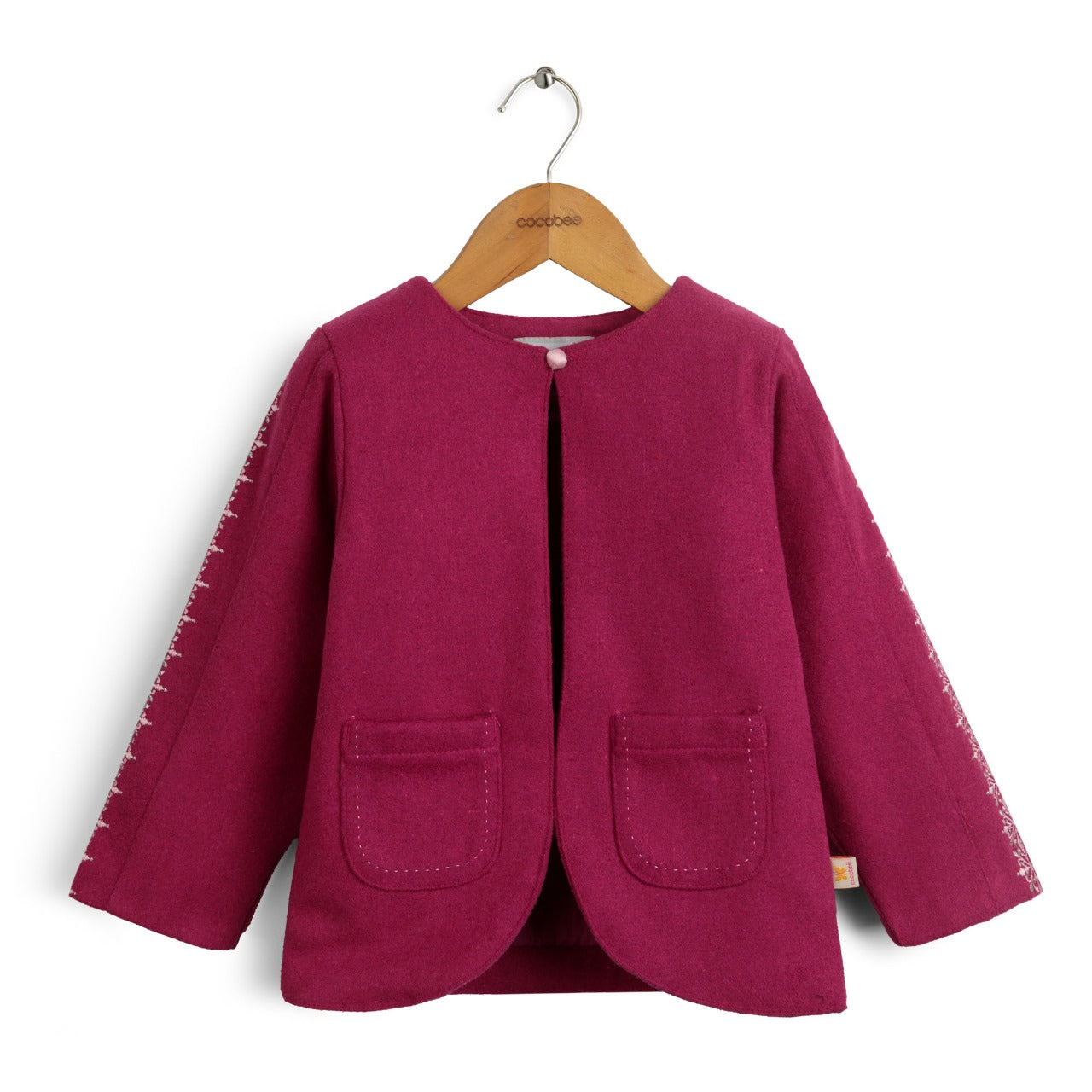 Magenta Grace Embroidered Coat
