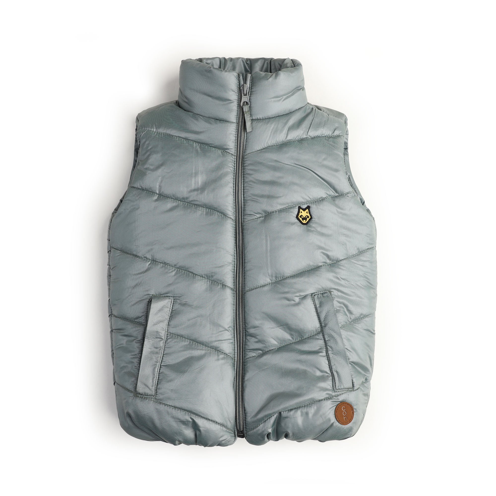 Pearly Grey Puffer Gilet