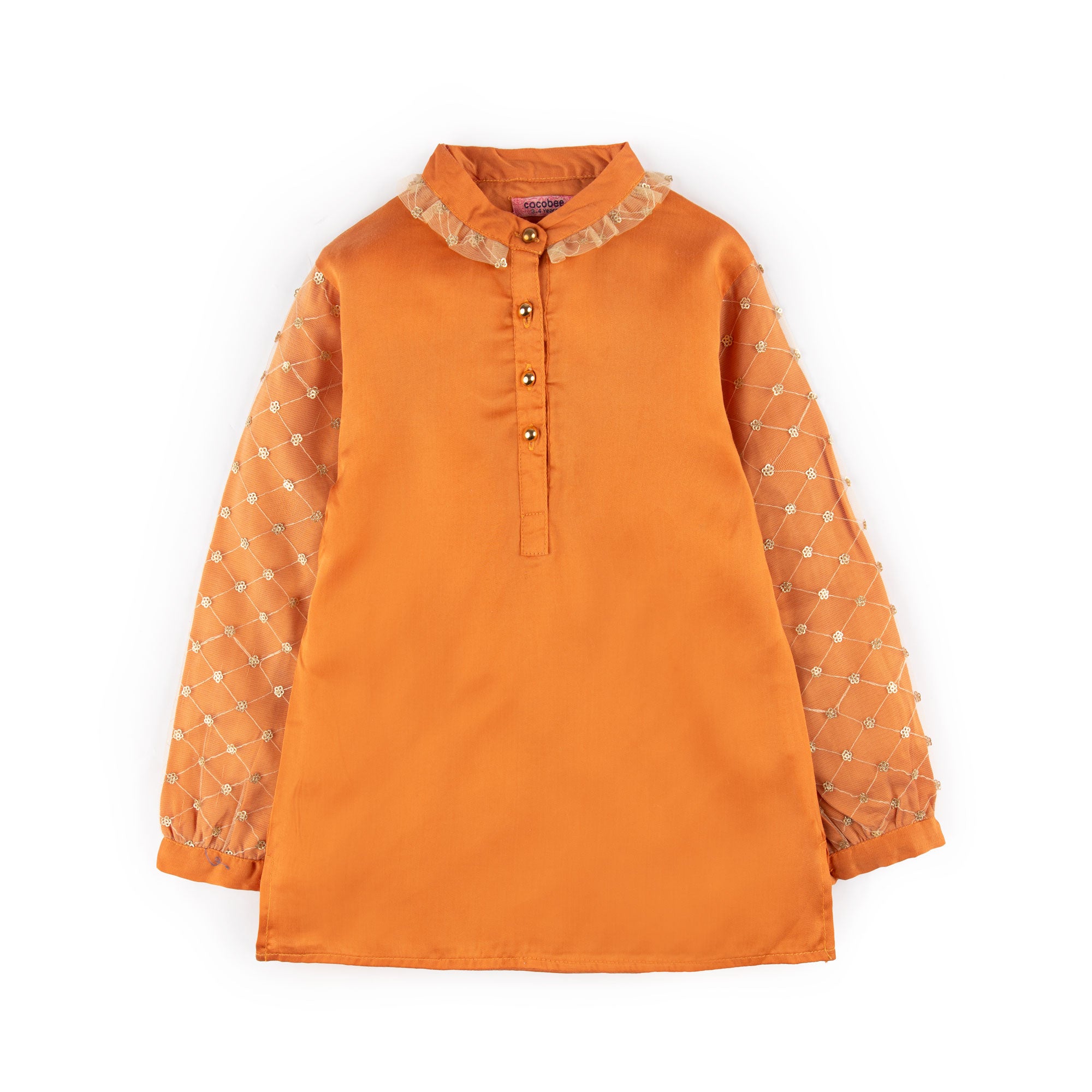 Orange Silk Tunic