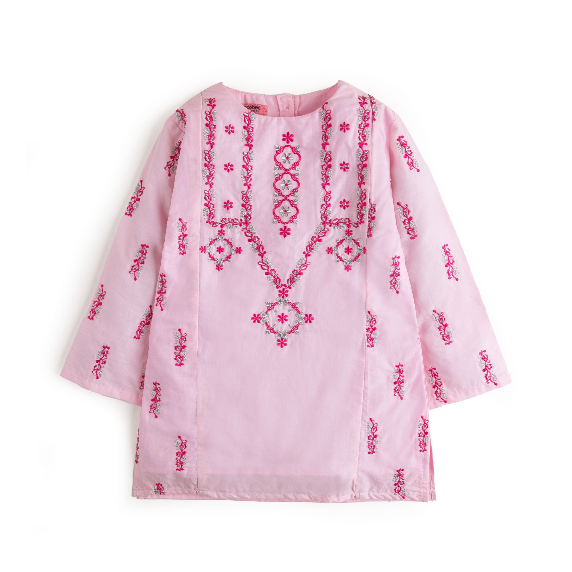 Cotton Candy Pink Embroidered Top