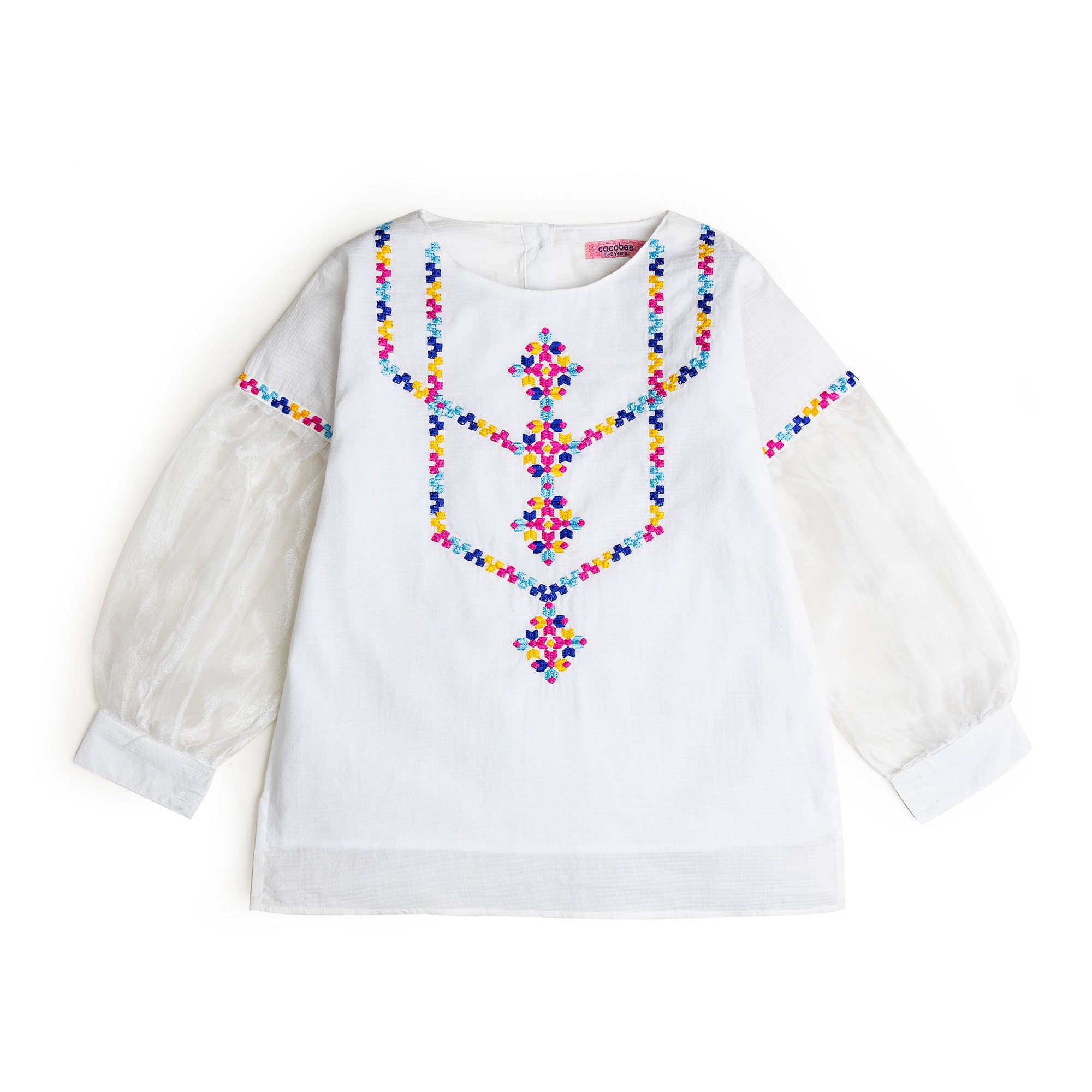 Lily-White Embroidered Top