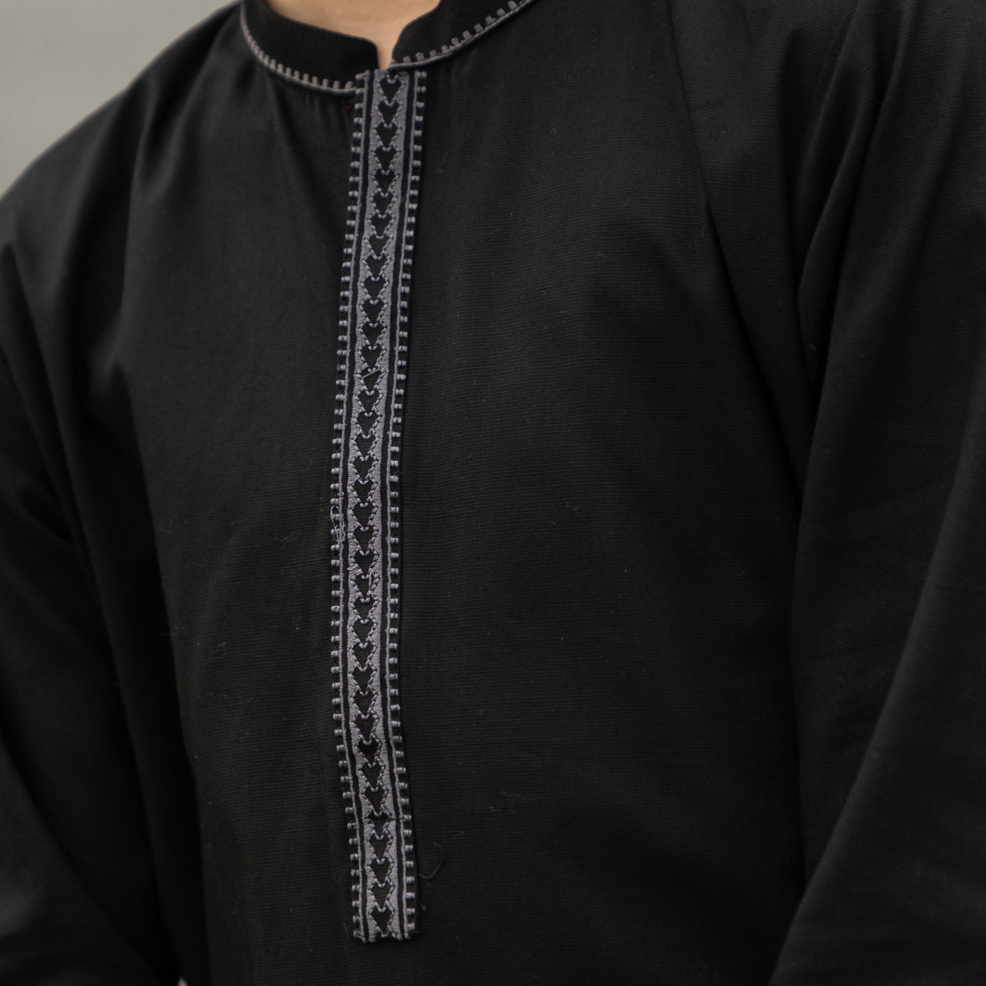 Sable Black Embroidered Suit