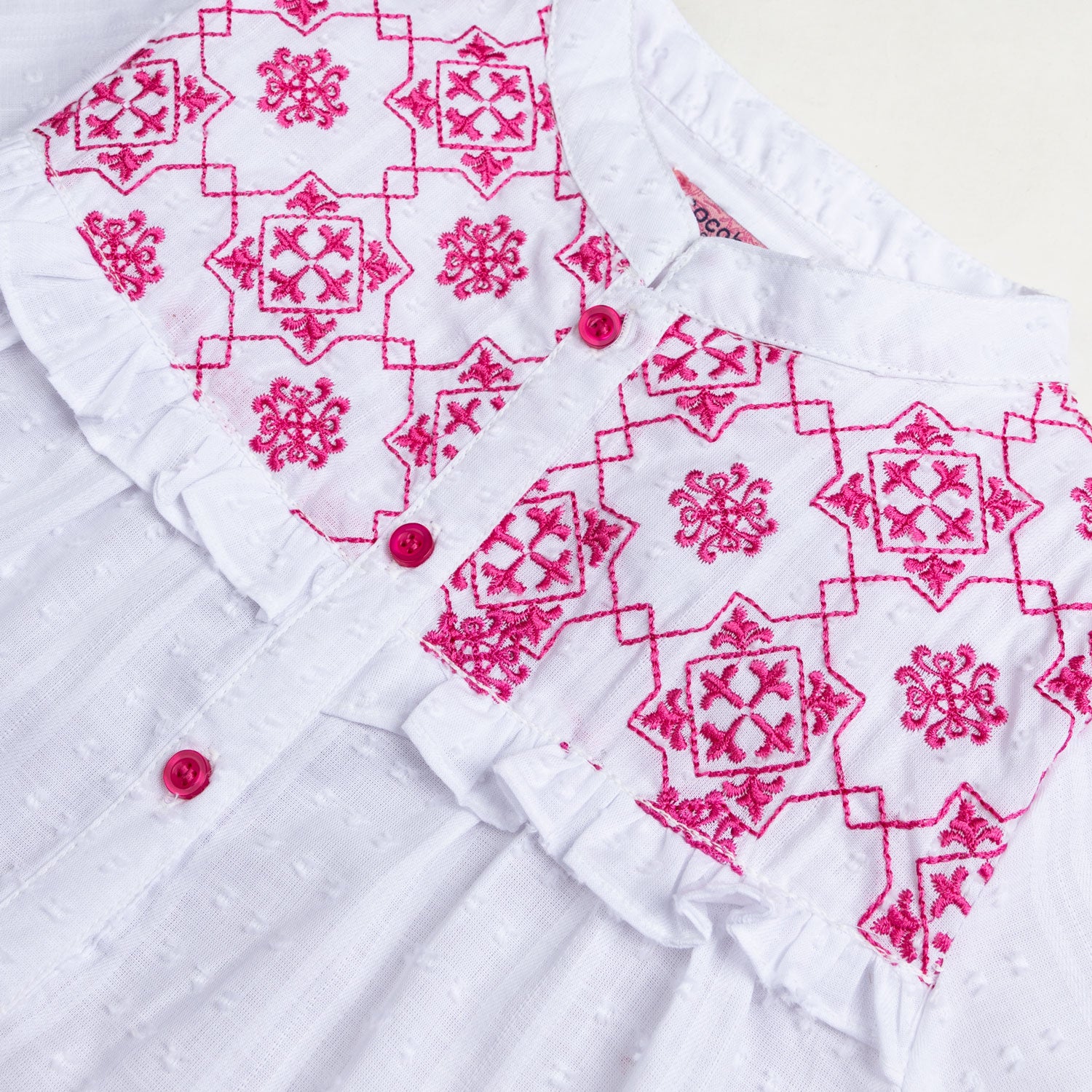 Candy White Embroidered tunic