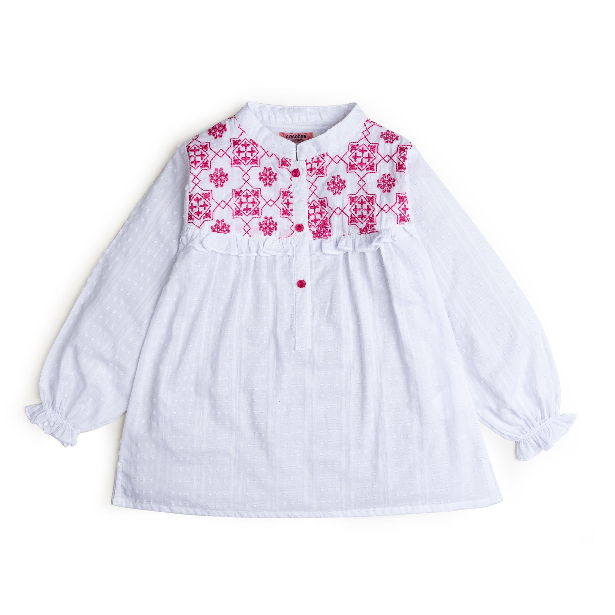 Candy White Embroidered tunic