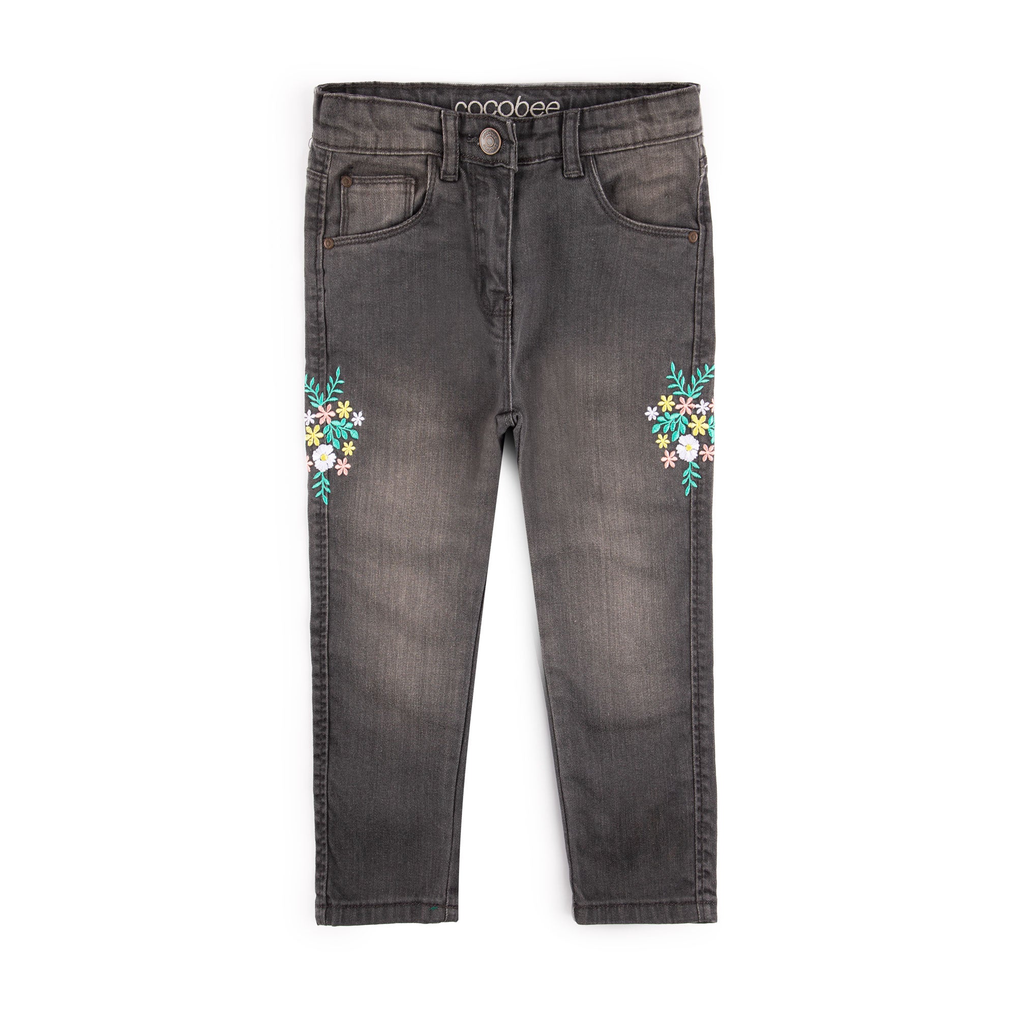 Floral Gray Jeans