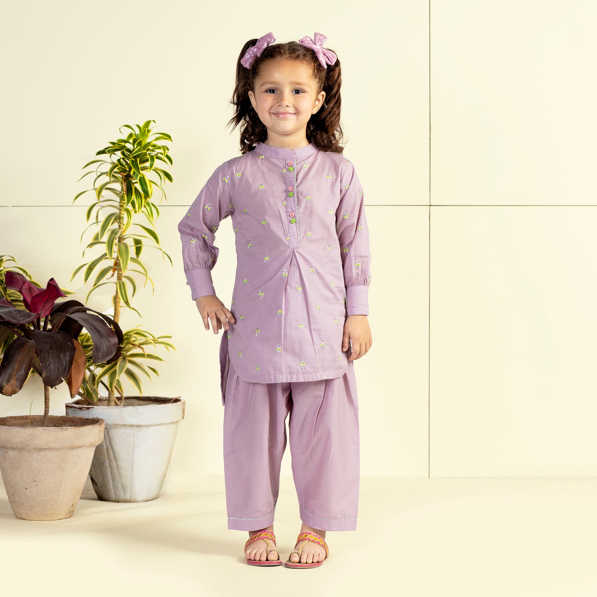 Amethyst Purple Embroidered Suit