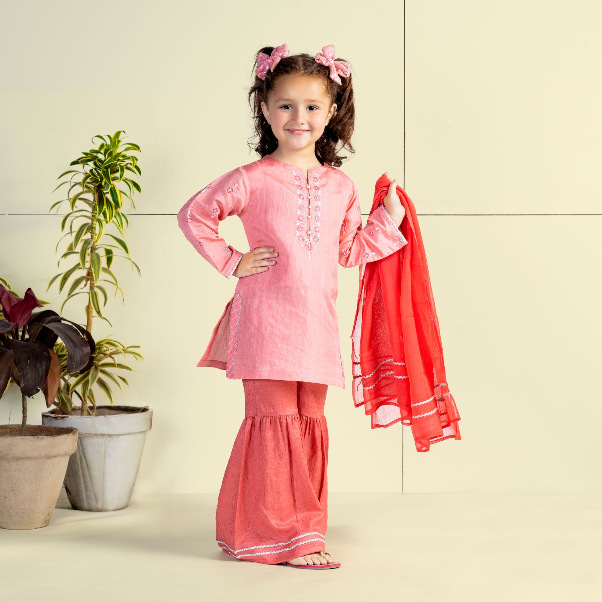 Nitid Pink Embroidered 3-Piece