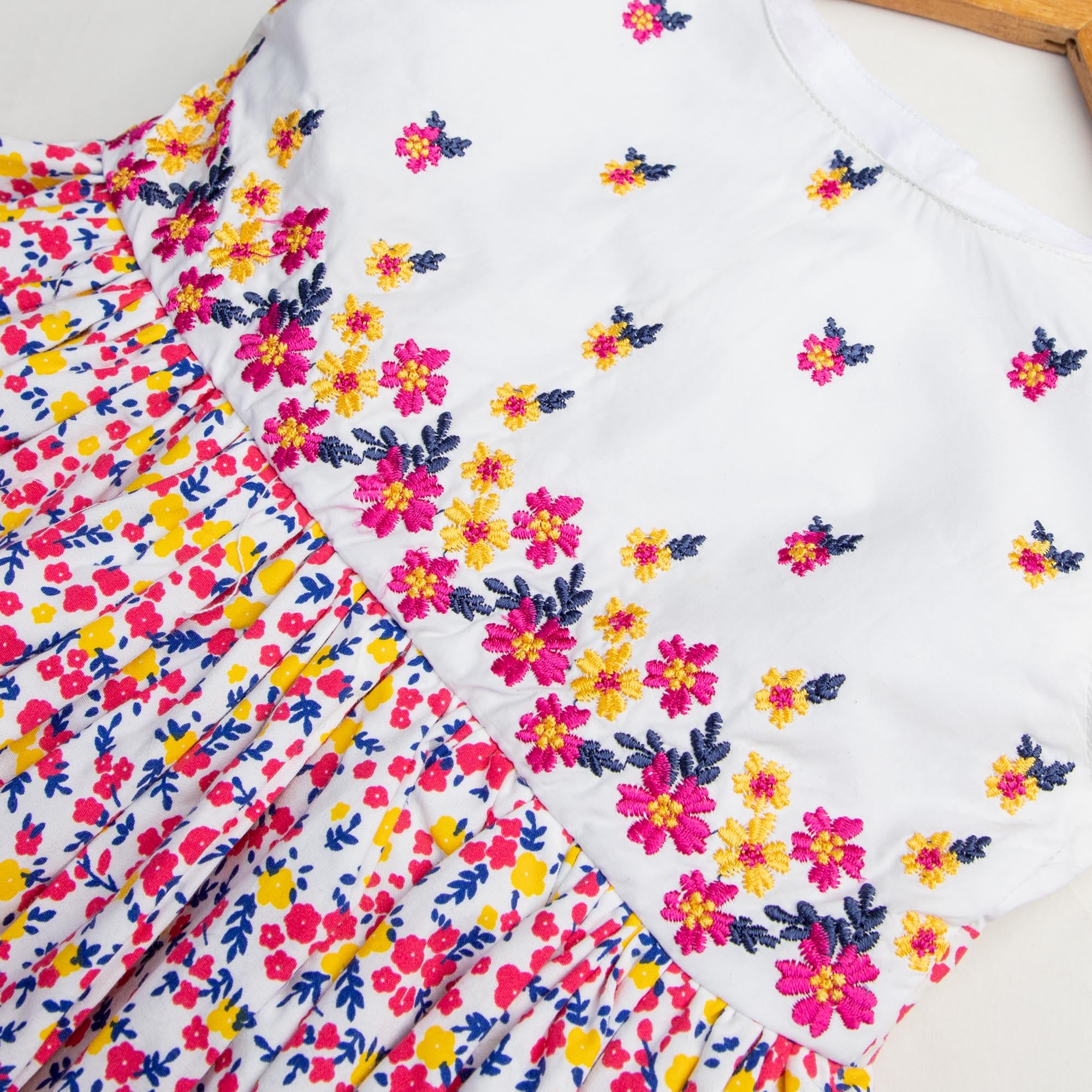 Multi-Flora Embroidered Top