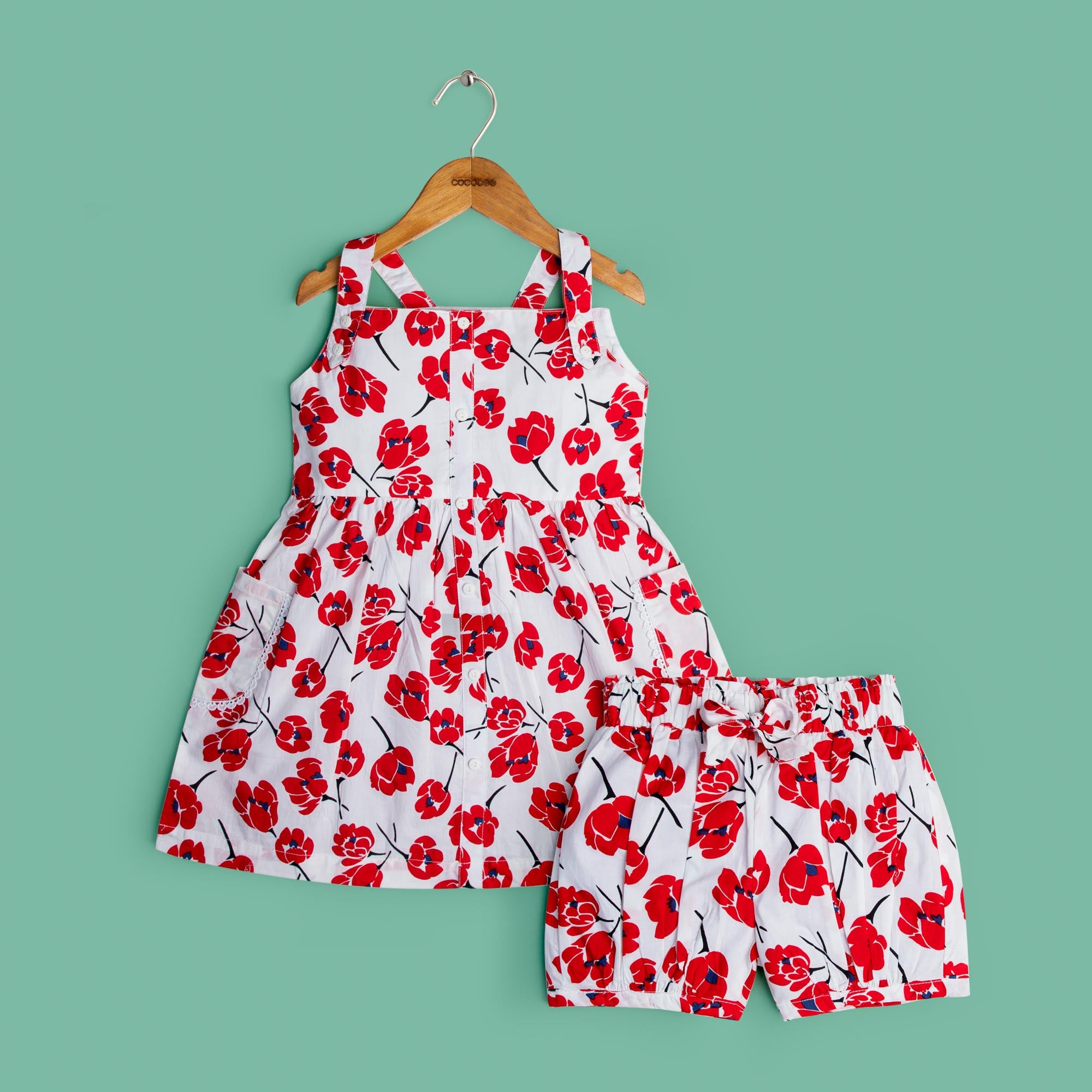Red Floral Two-Piece set