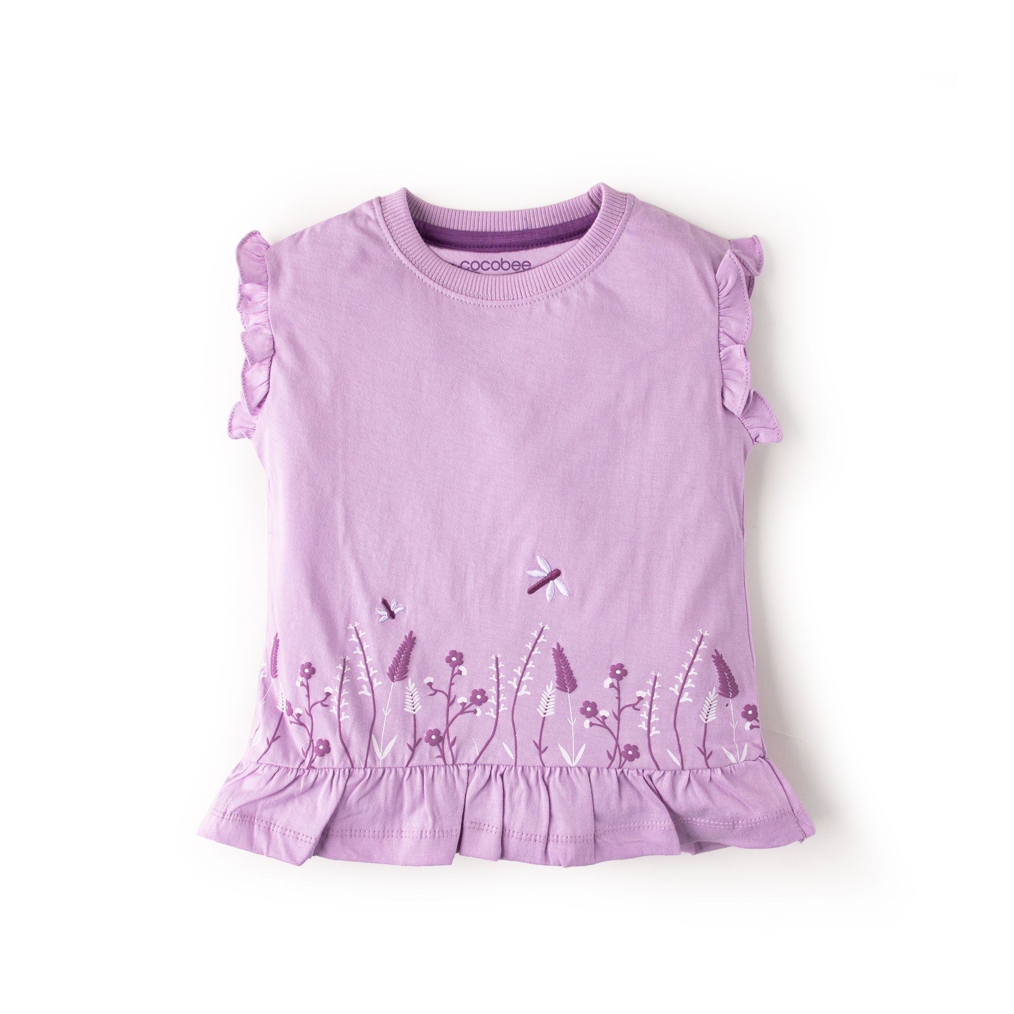 Embroidered Ruffled top