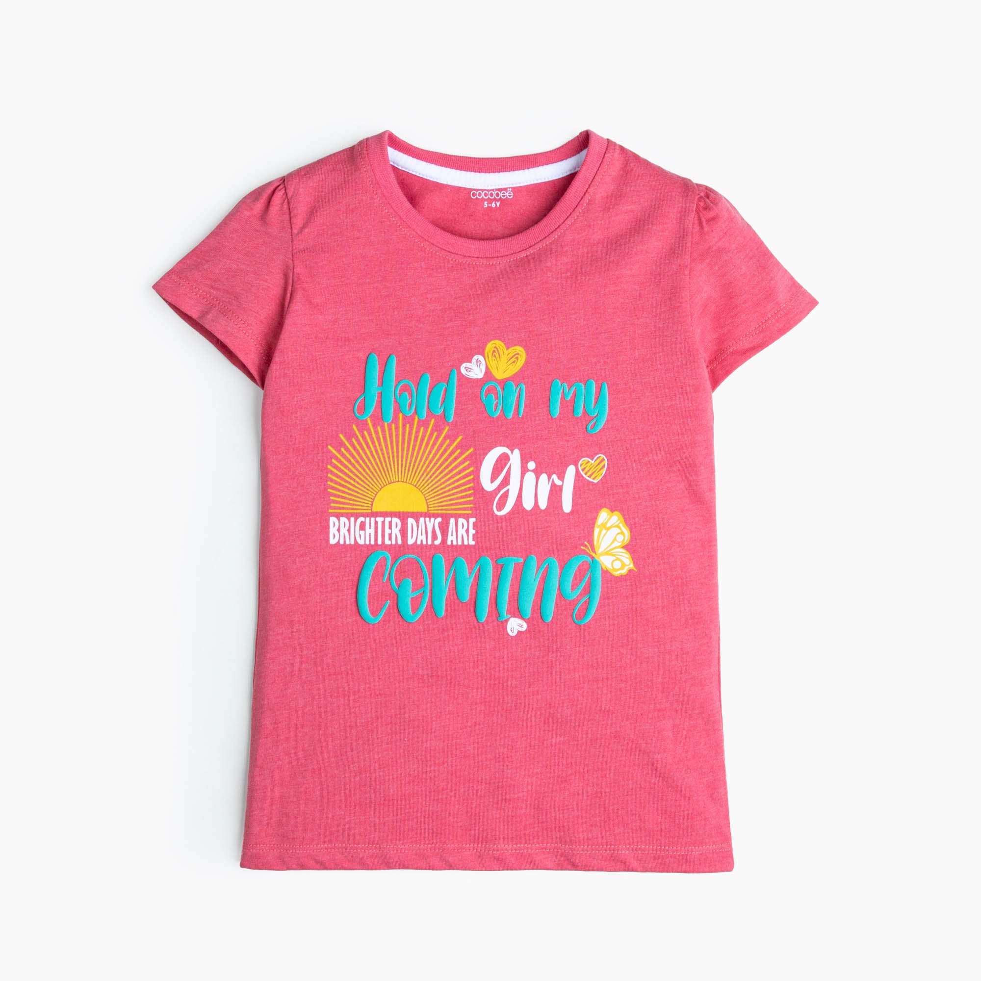 Girly Pink Screen Printing T-shirt