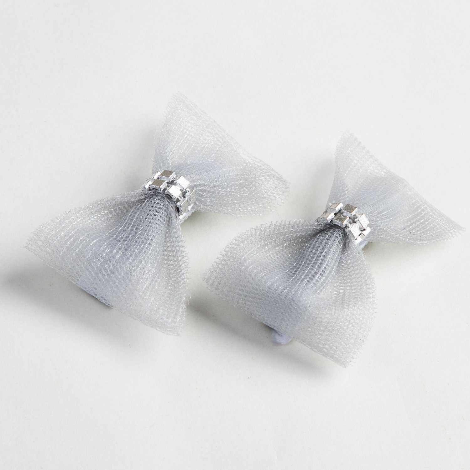 Silver Bow Hairpin Set