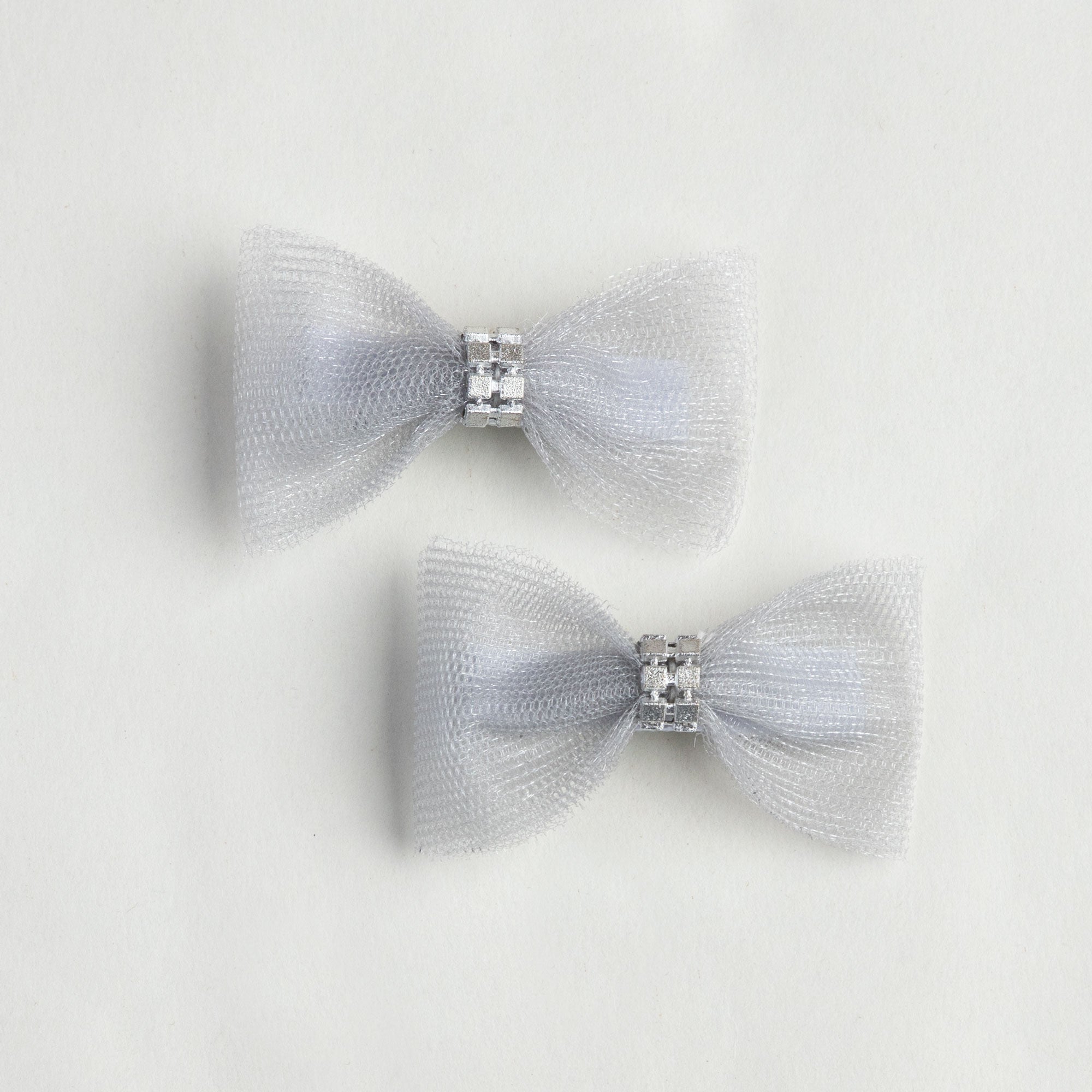 Silver Bow Hairpin Set